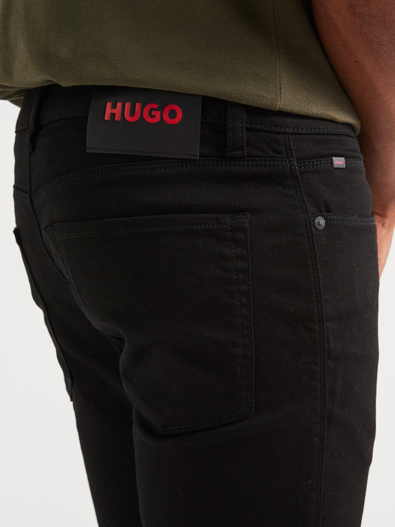  image of hugo-734-extra-slim-fit-jeans-black
