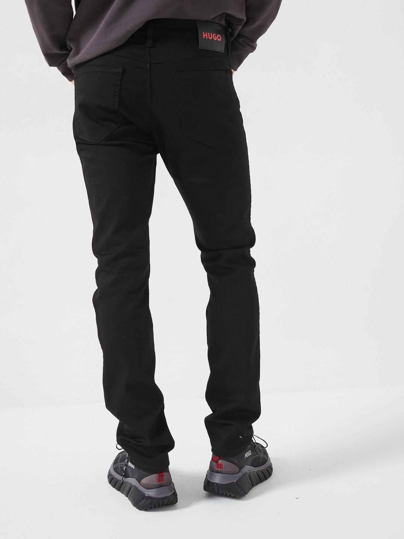  image of hugo-708-slim-fit-jeans-black