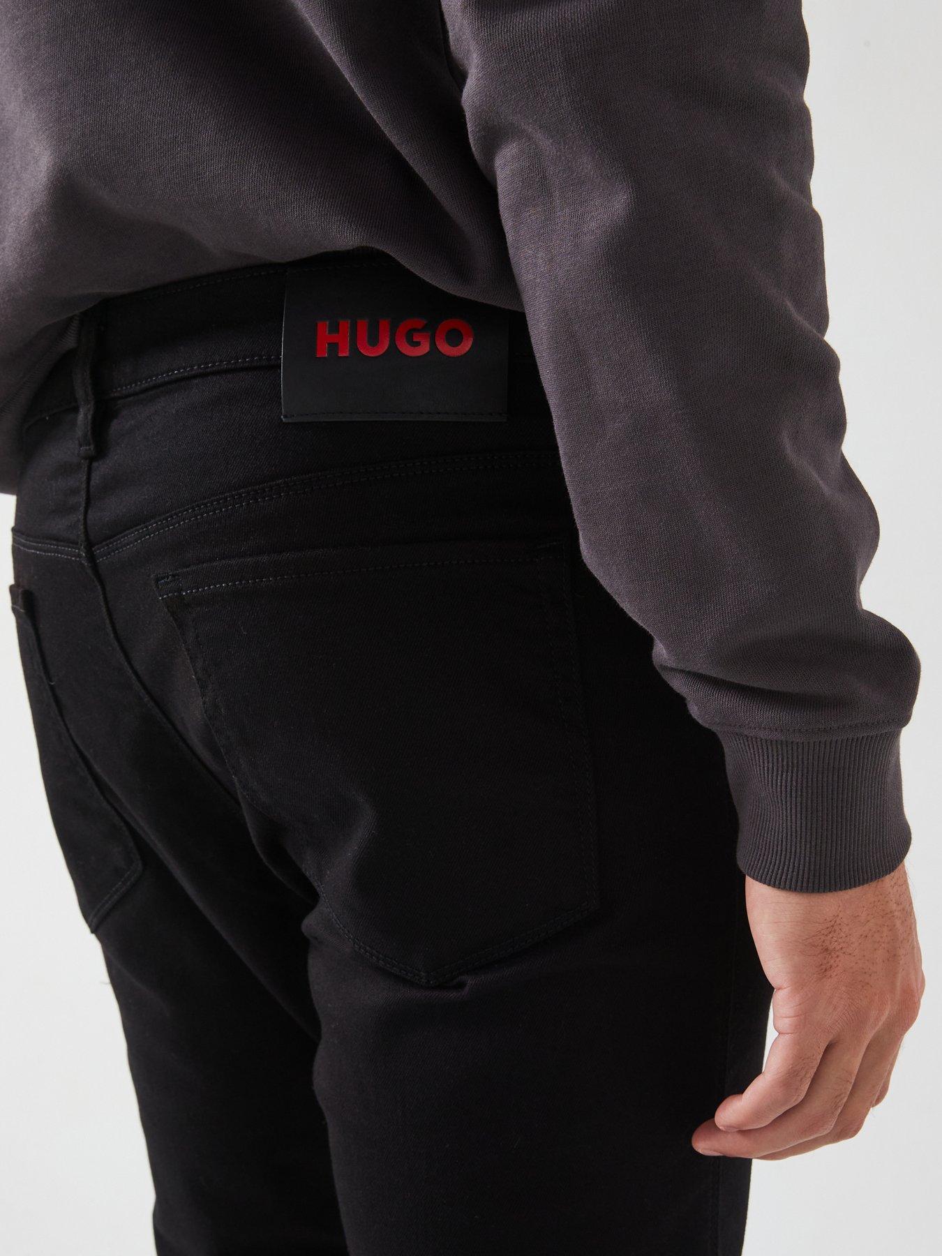  image of hugo-708-slim-fit-jeans-black