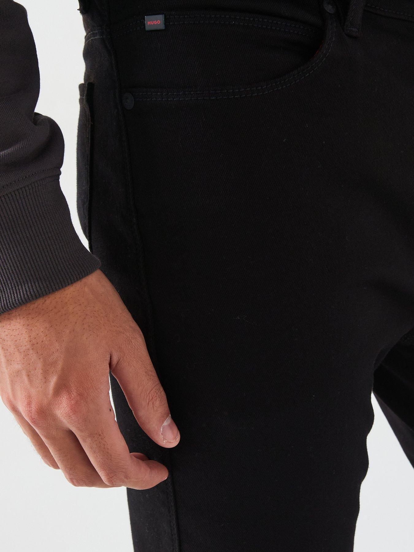  image of hugo-708-slim-fit-jeans-black