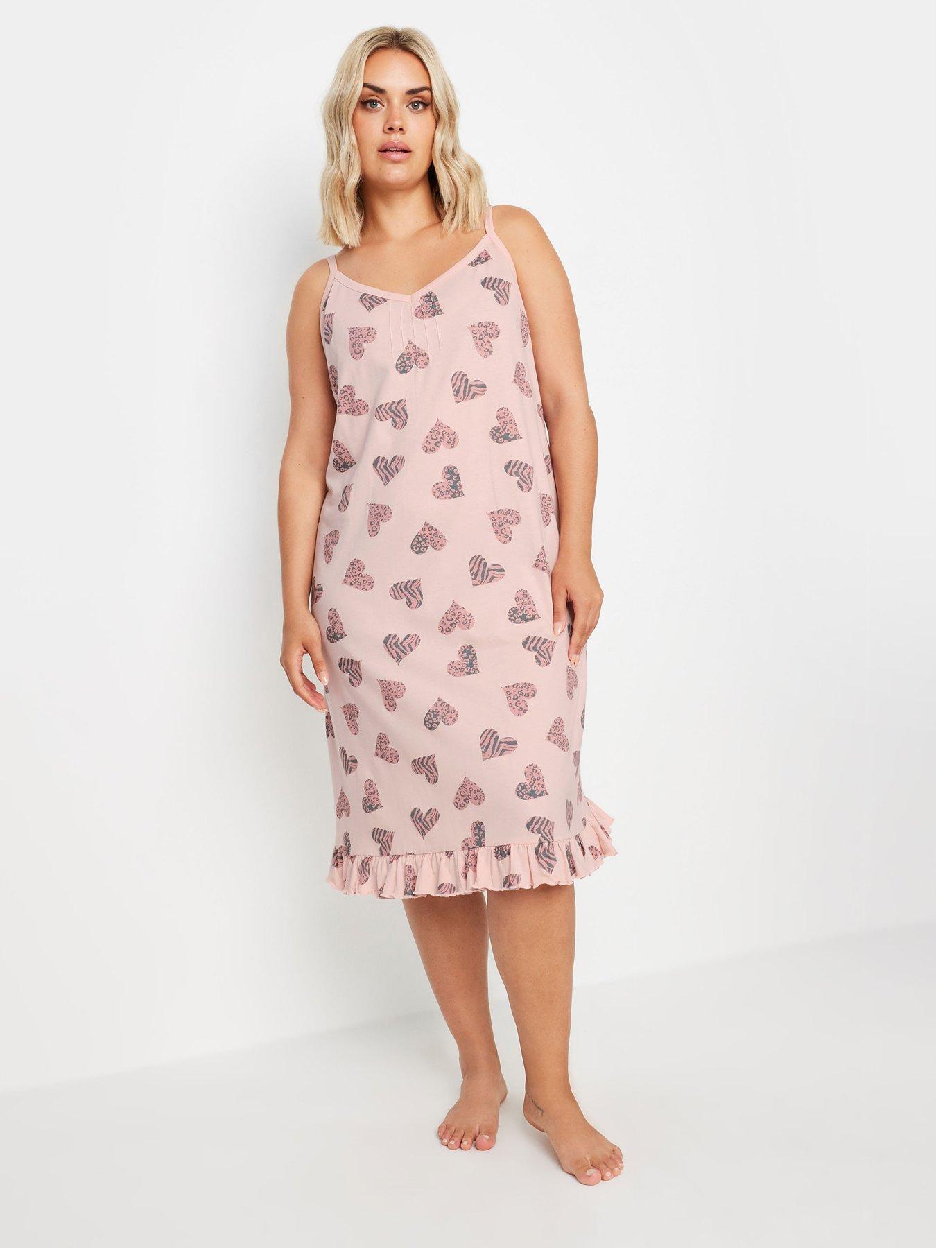 yours-curve-animal-heart-chemise-pink