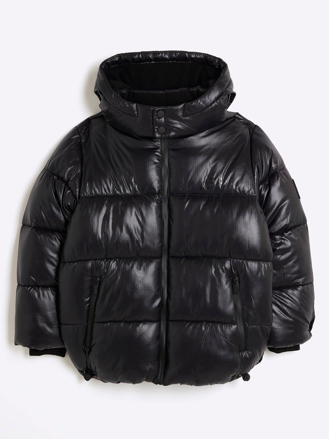 undefined Older Boy Padded Coat - Black