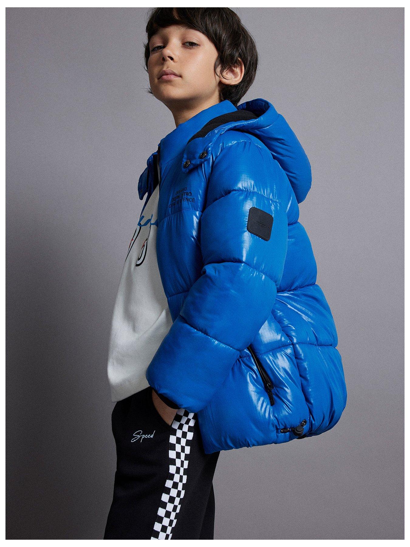 front image of river-island-boys-puffer-jacket-blue
