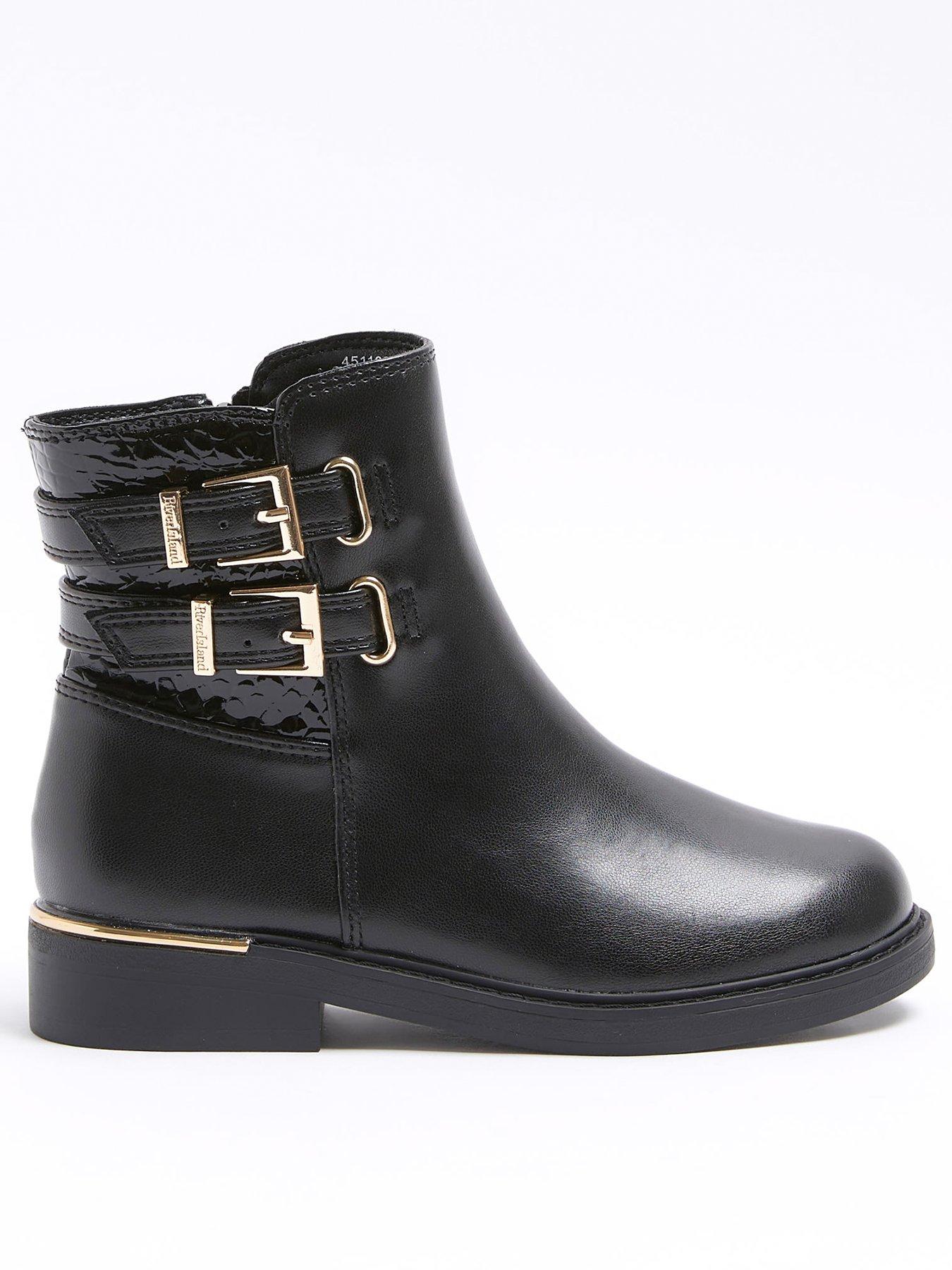undefined Buckle Boots - Black
