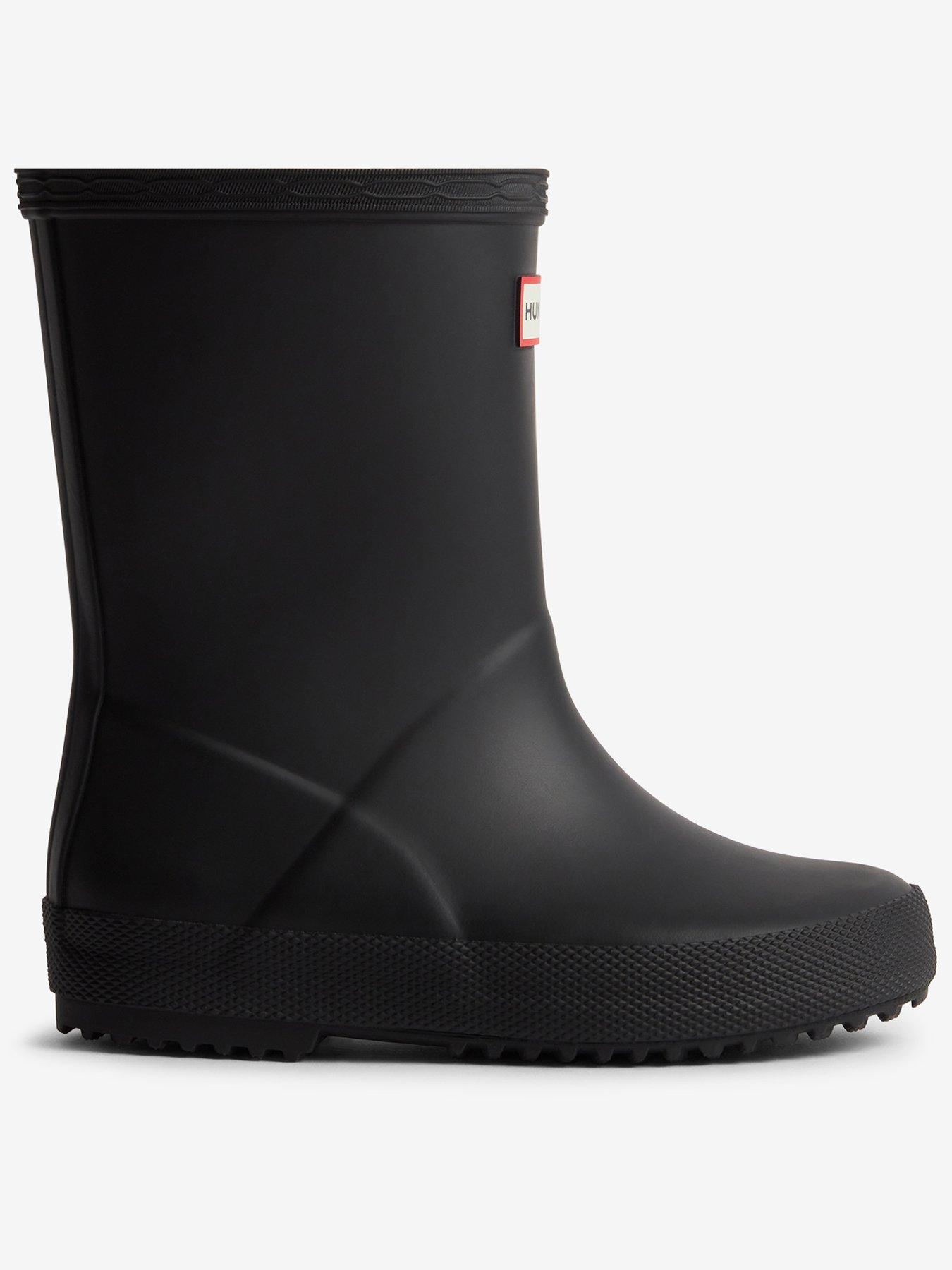  image of hunter-kids-first-matte-wellington-boot-black
