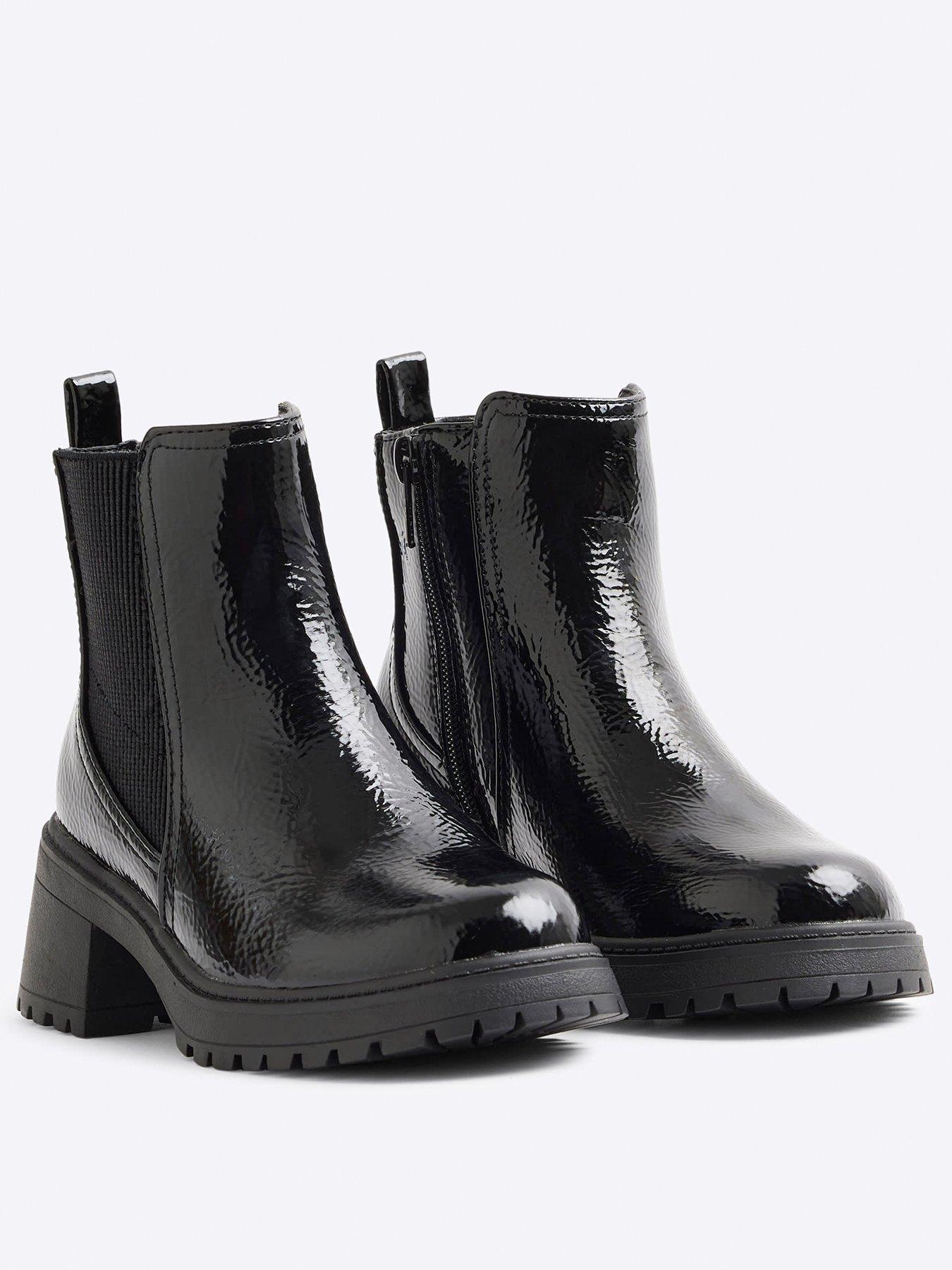 River island black boots on sale