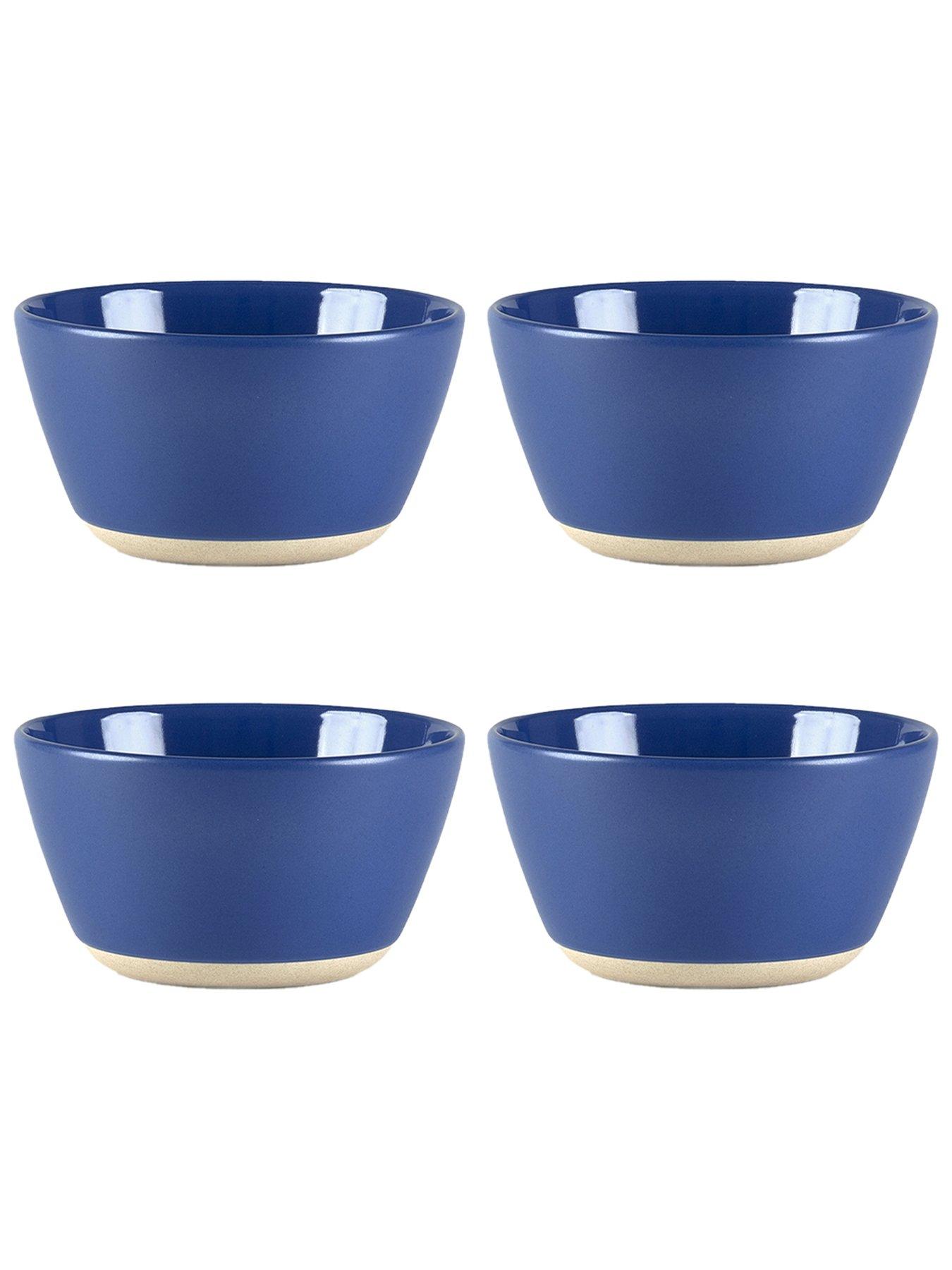 undefined Colour Me Happy Set of 4 Cereal Bowls - Blue