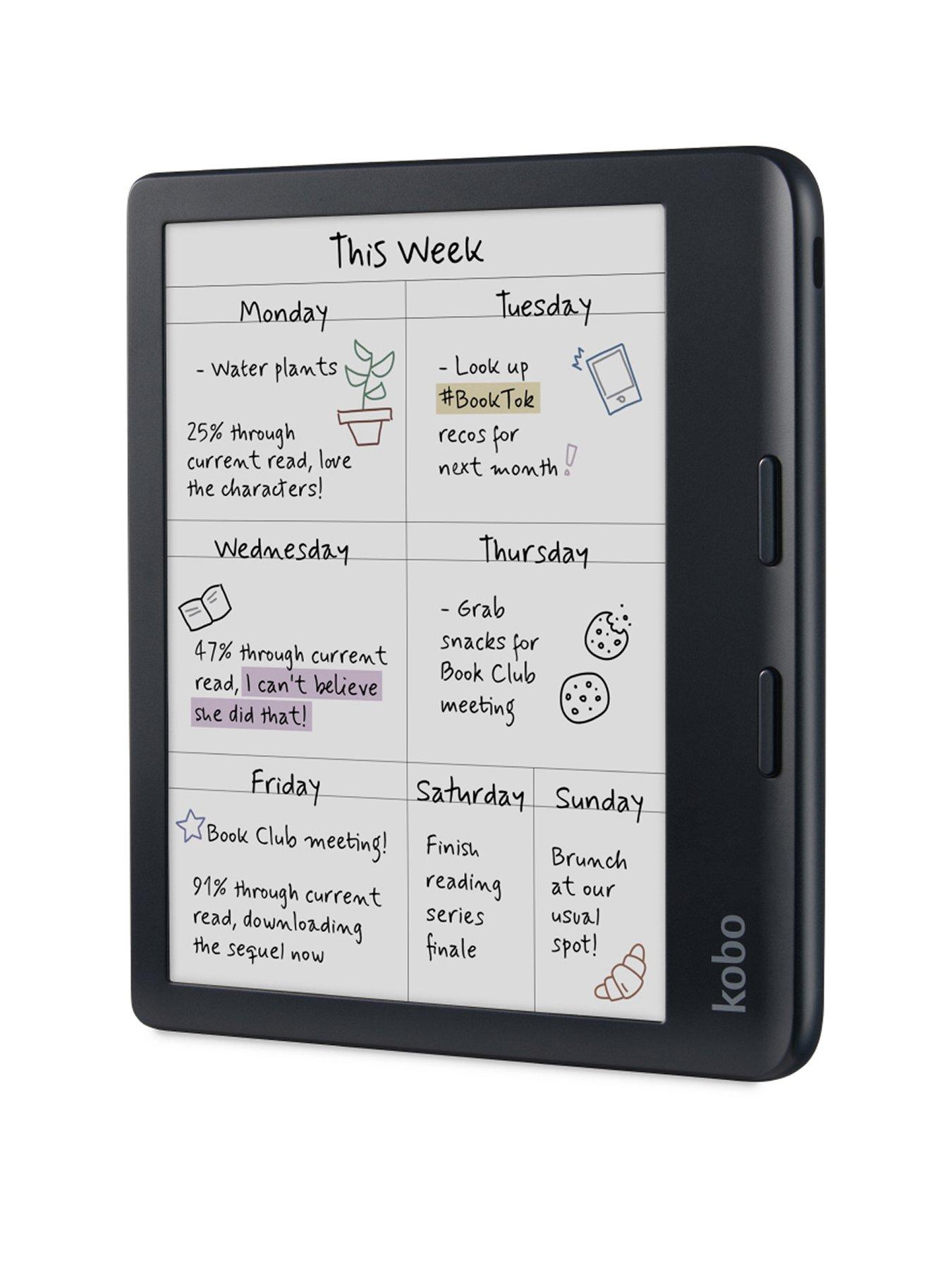  image of kobo-libra-colournbsp7-inch-ereader--nbspe-ink-kaleido-3-colour-display-kobo-stylus-2-compatibility-waterproof-black