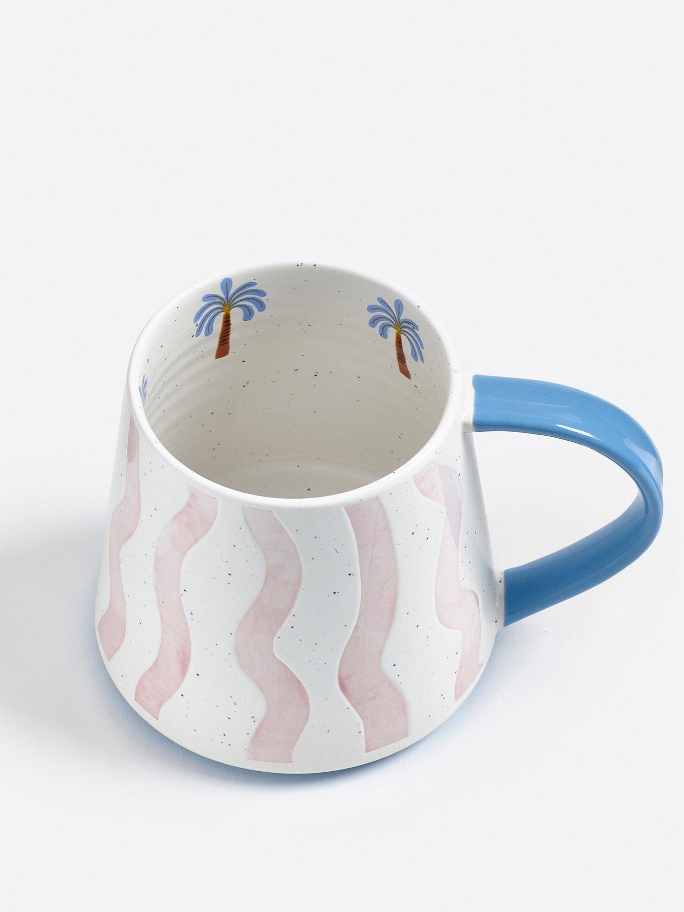 Image 3 of 3 of Eleanor Bowmer Electric Coast Set of 2 Pink Wave Mugs