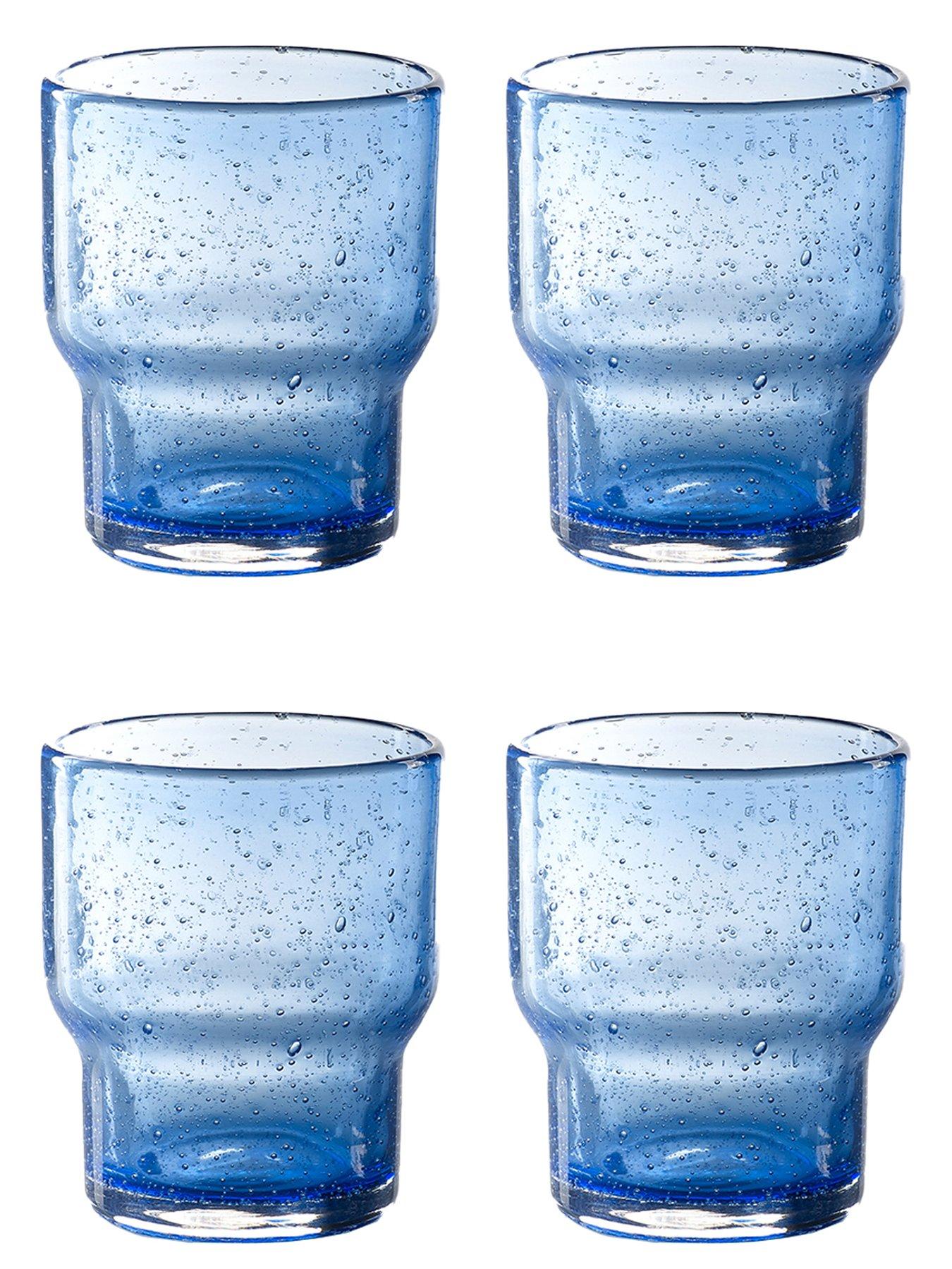  image of sur-la-table-colour-me-happy-set-of-4-blue-glass-tumblers