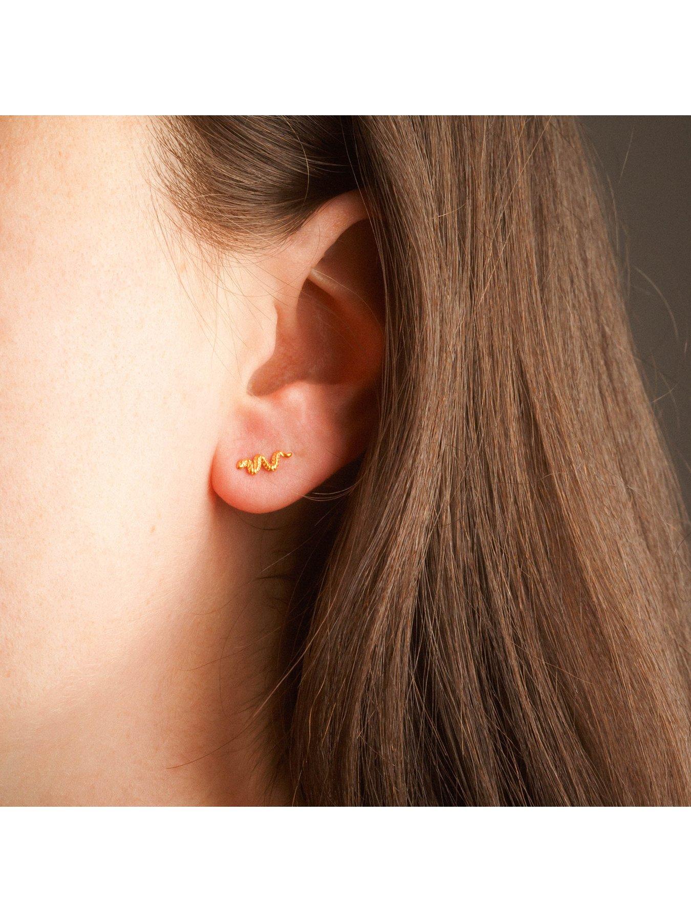  image of the-love-collection-snake-flatback-stud