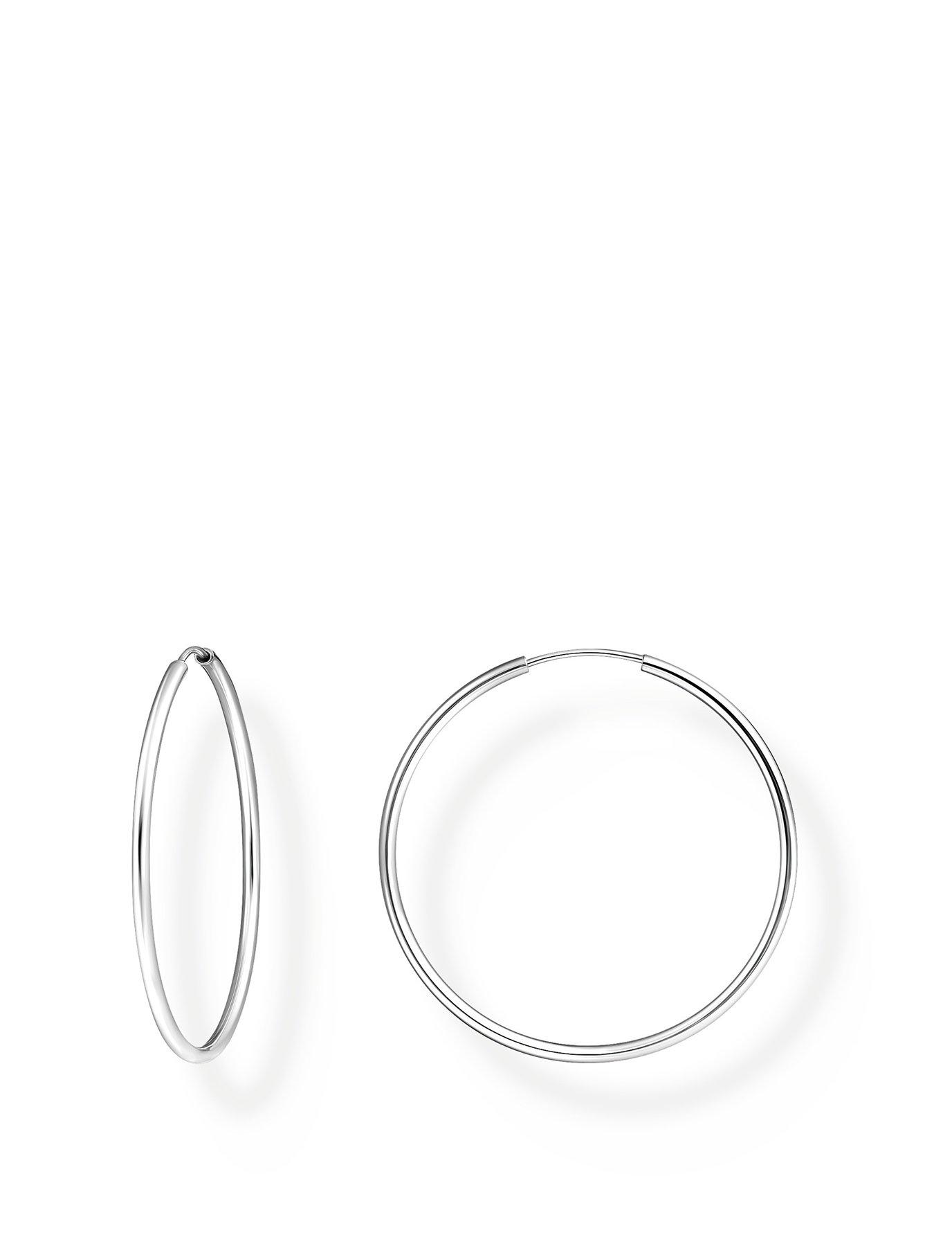  image of thomas-sabo-medium-hoop-earrings-versatile-comfortablenbspsilver