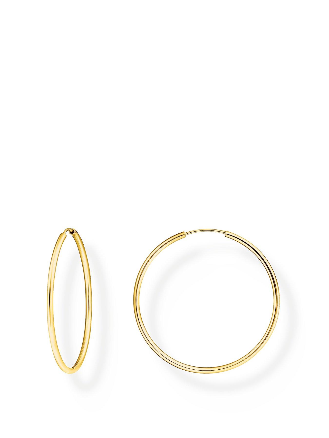 undefined Medium hoop earrings: versatile, comfortable, silver, gold-plated