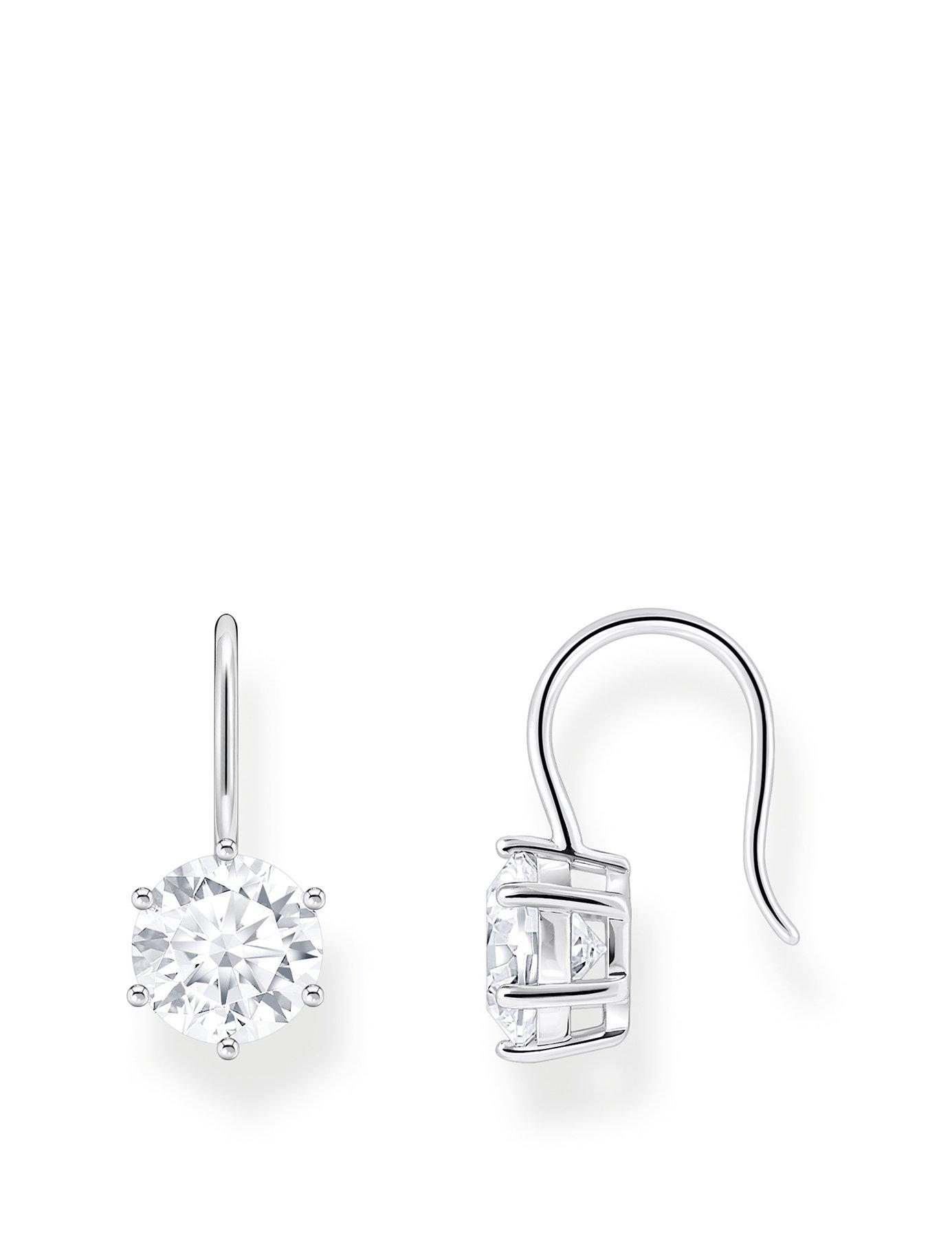 thomas-sabo-large-zirconia-stone-earrings-elegant-versatilenbspsilver