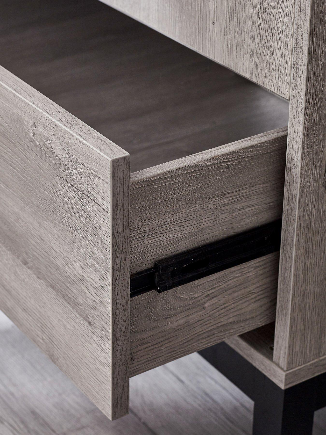  image of julian-bowen-bali-2-doornbsp1-drawer-wardrobe-grey-oak
