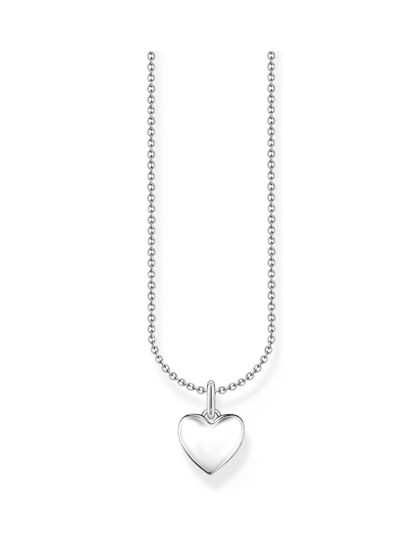 undefined Heart pendant necklace: timeless, romantic, silver, adjustable length