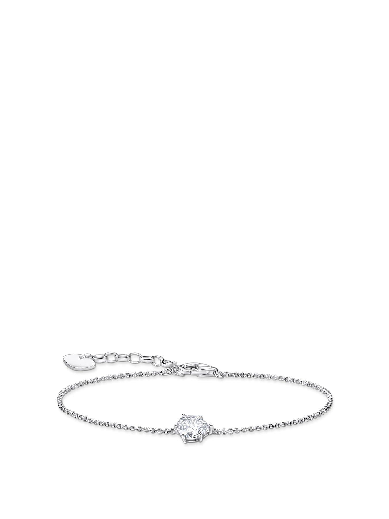 undefined Large zirconia drop bracelet: elegant, versatile, adjustable length