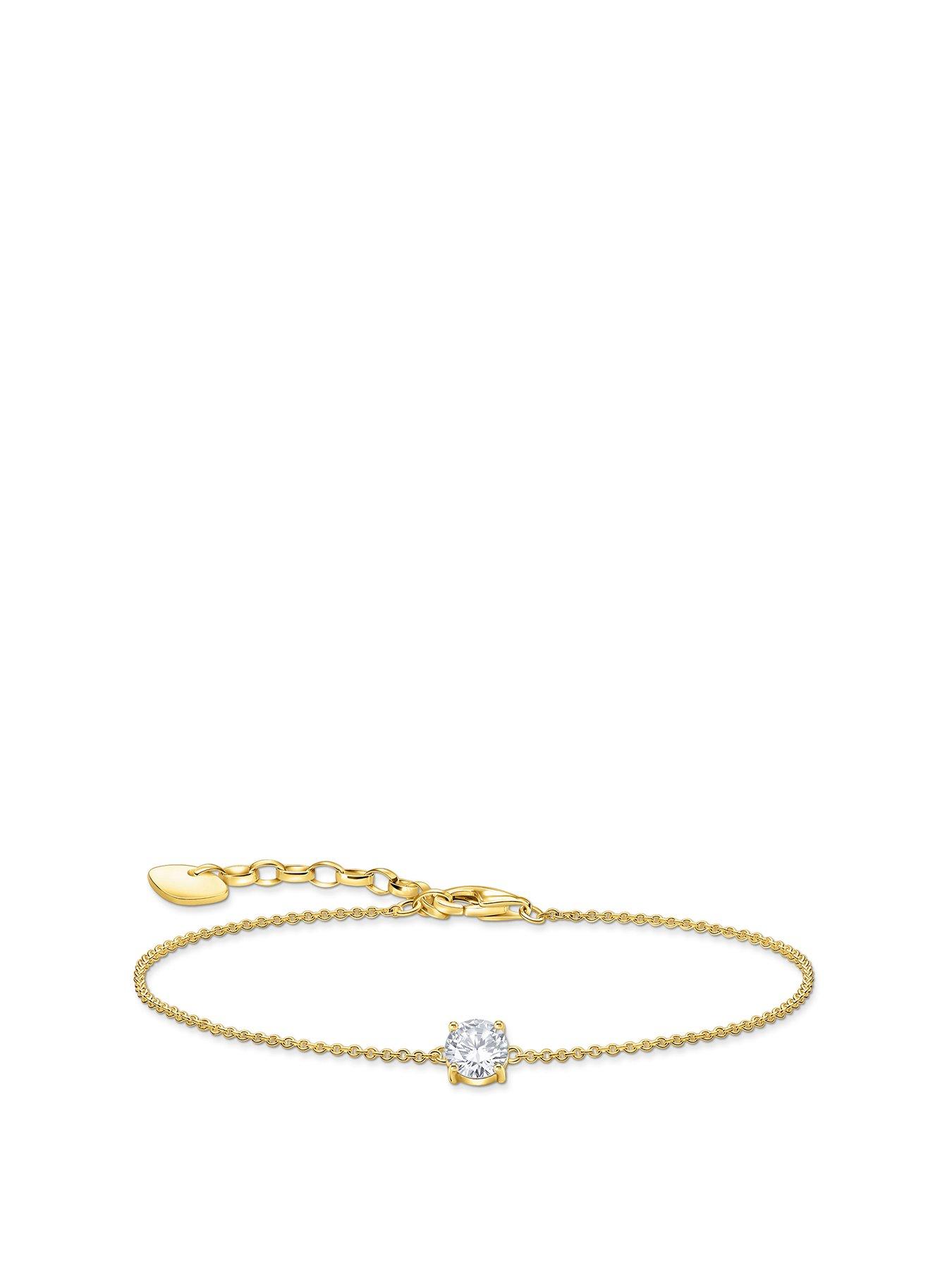 undefined Gold-plated zirconia bracelet: elegant, versatile, silver.