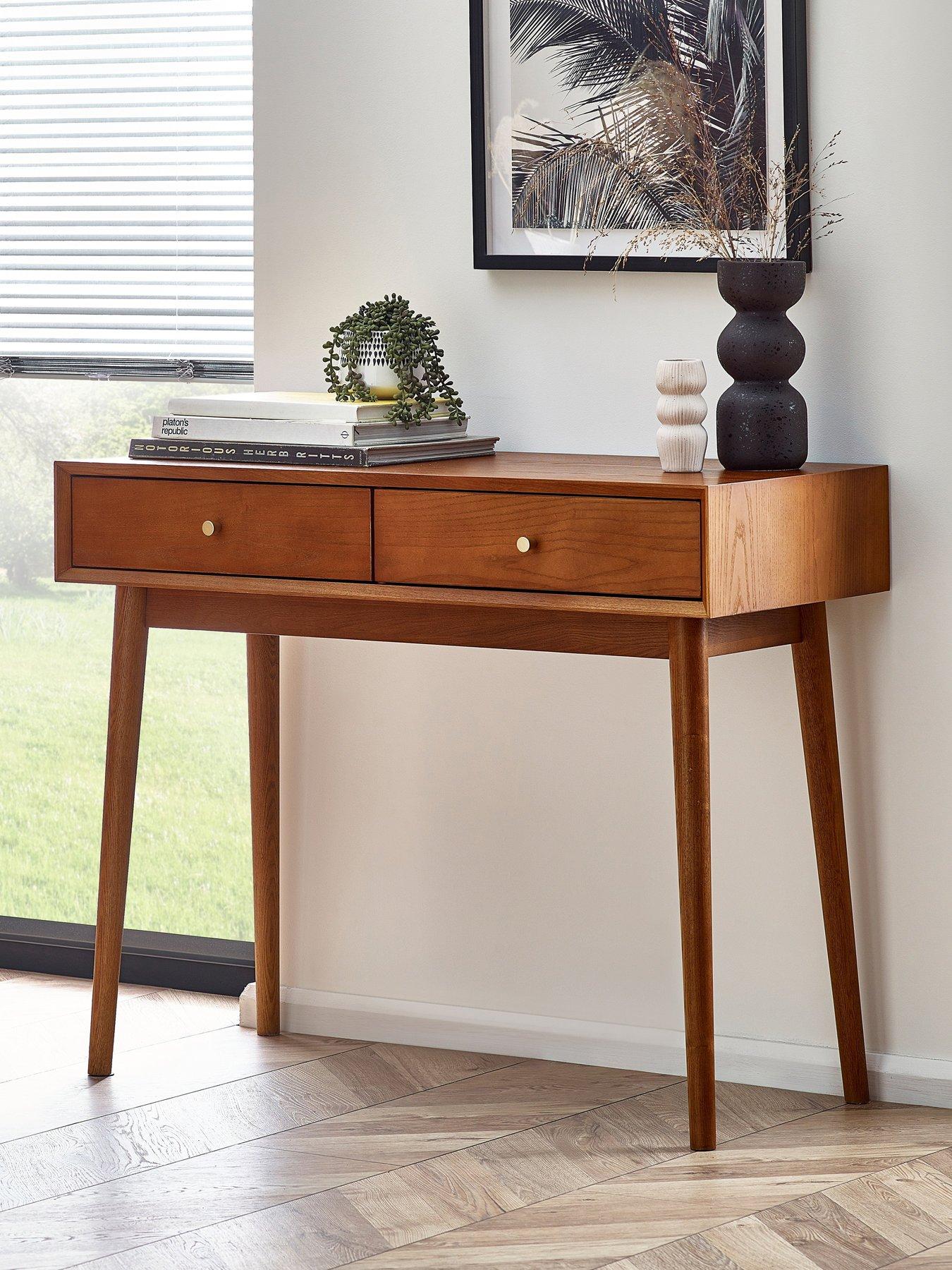 front image of julian-bowen-lowry-writing-desk-with-2-drawers