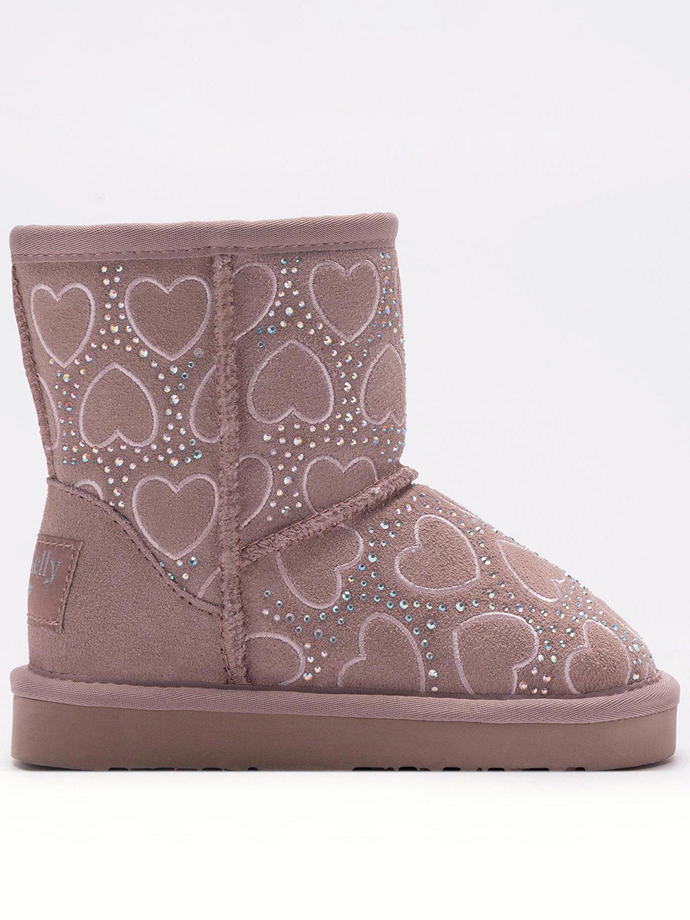 undefined Clelia Heart Embellished Boot - Pink