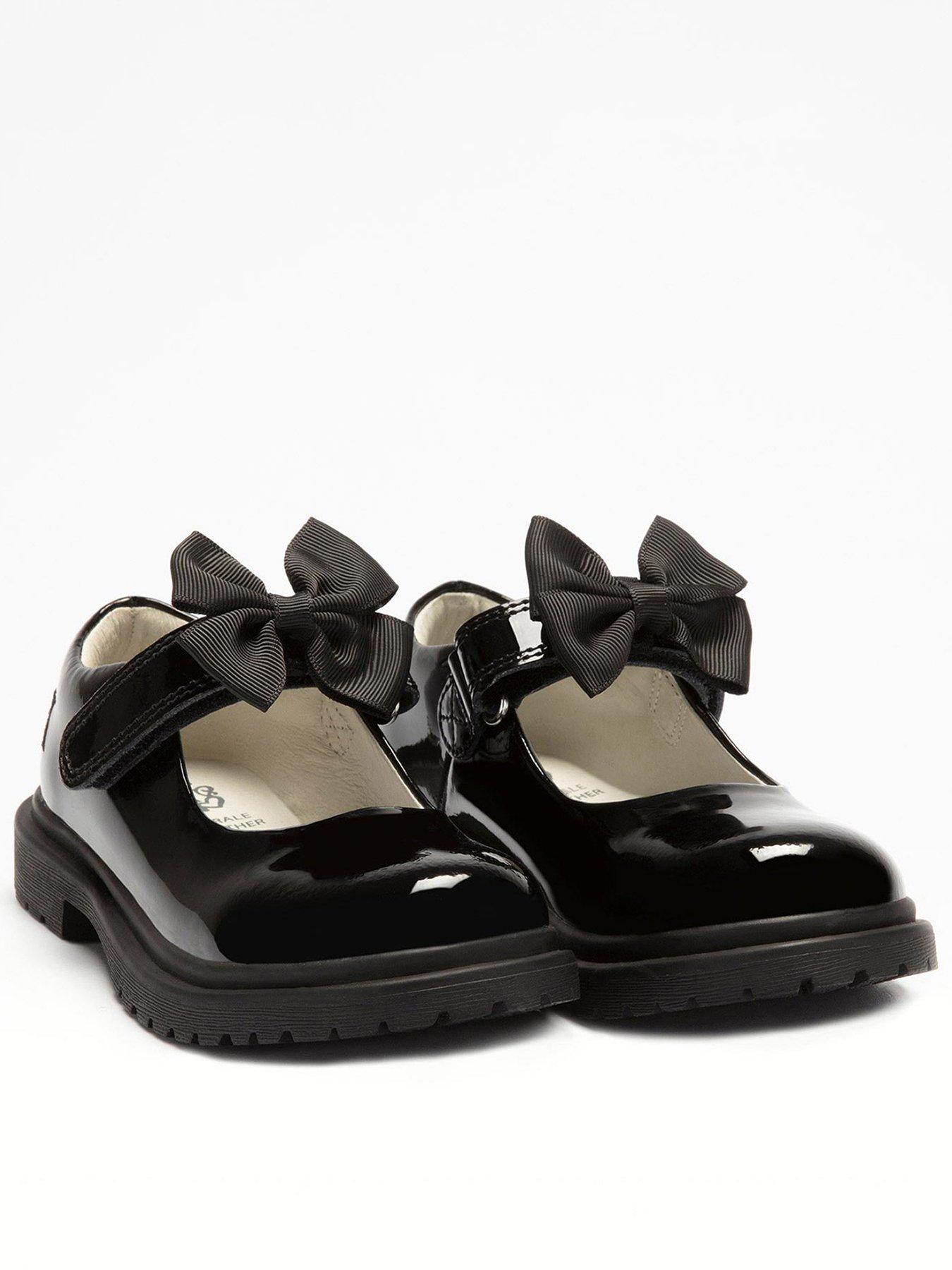 undefined Miss Lk Masie Bow Patent Mary Jane School Shoe - Black