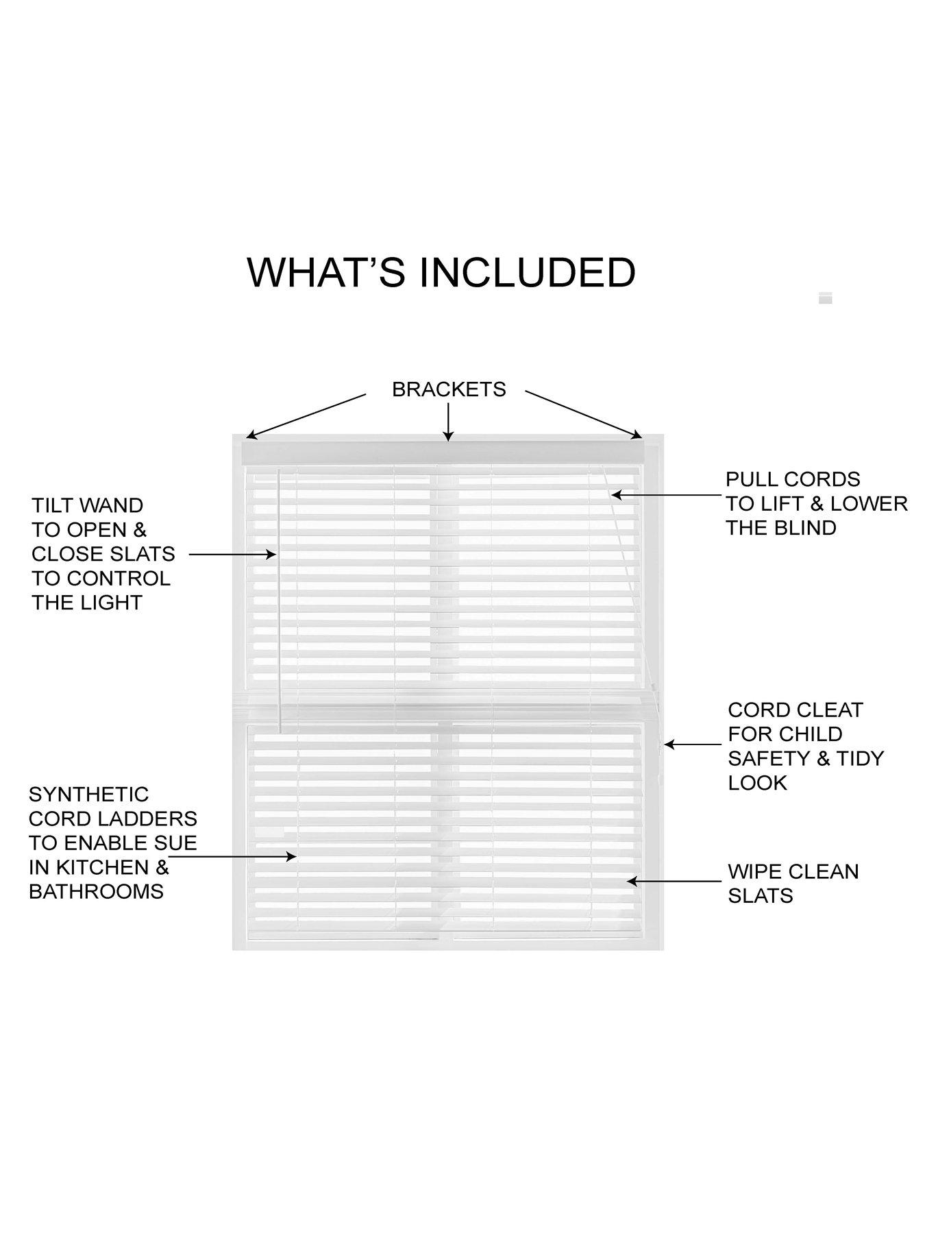 Image 5 of 7 of The Very Collection Faux Wood Venetian Blind - 50 mm slats
