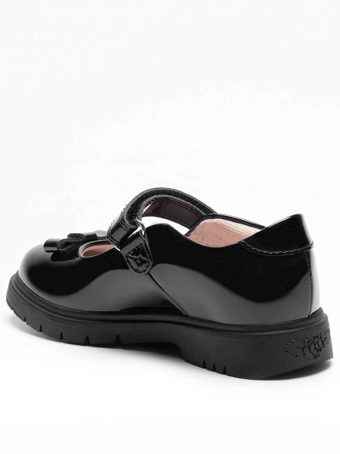  image of lelli-kelly-jolie-bow-chunky-sole-mary-jane-school-shoe-black