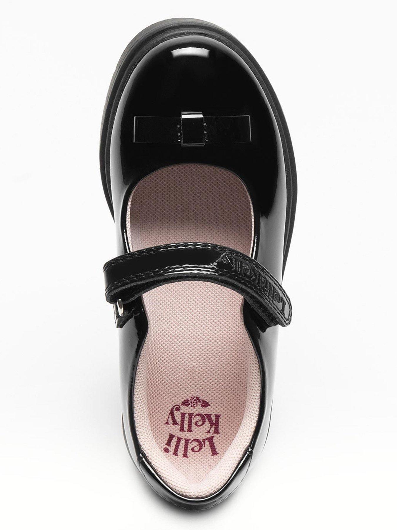  image of lelli-kelly-jolie-bow-chunky-sole-mary-jane-school-shoe-black