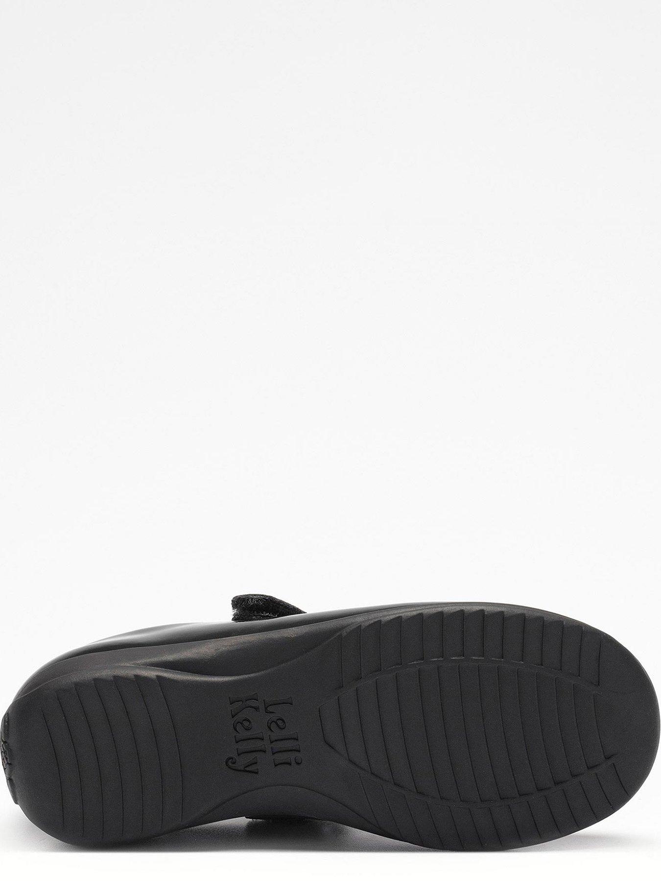  image of lelli-kelly-annie-bracelet-removeable-bow-patent-school-shoe-black
