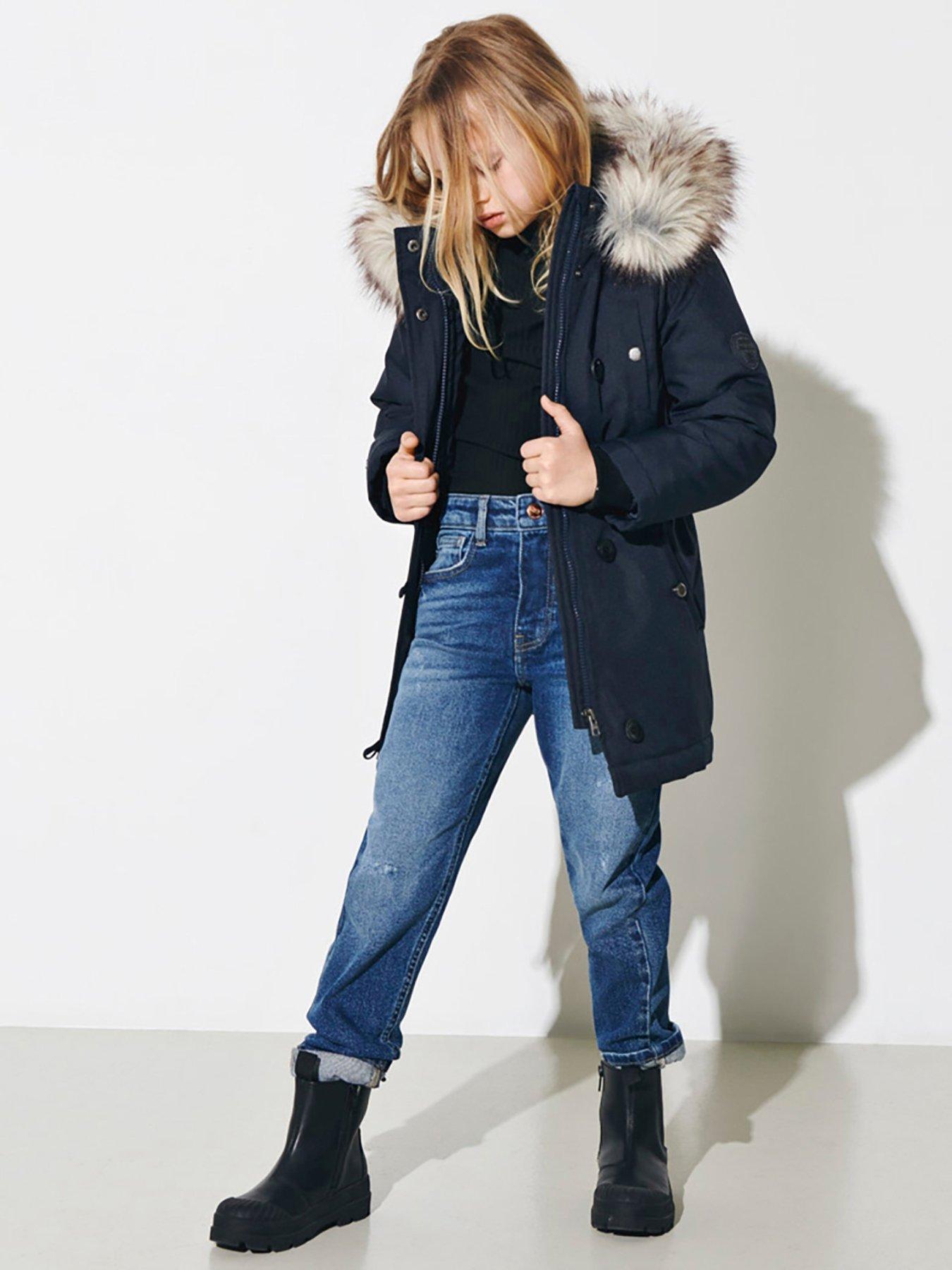 Only Kids Girls Parka - Black