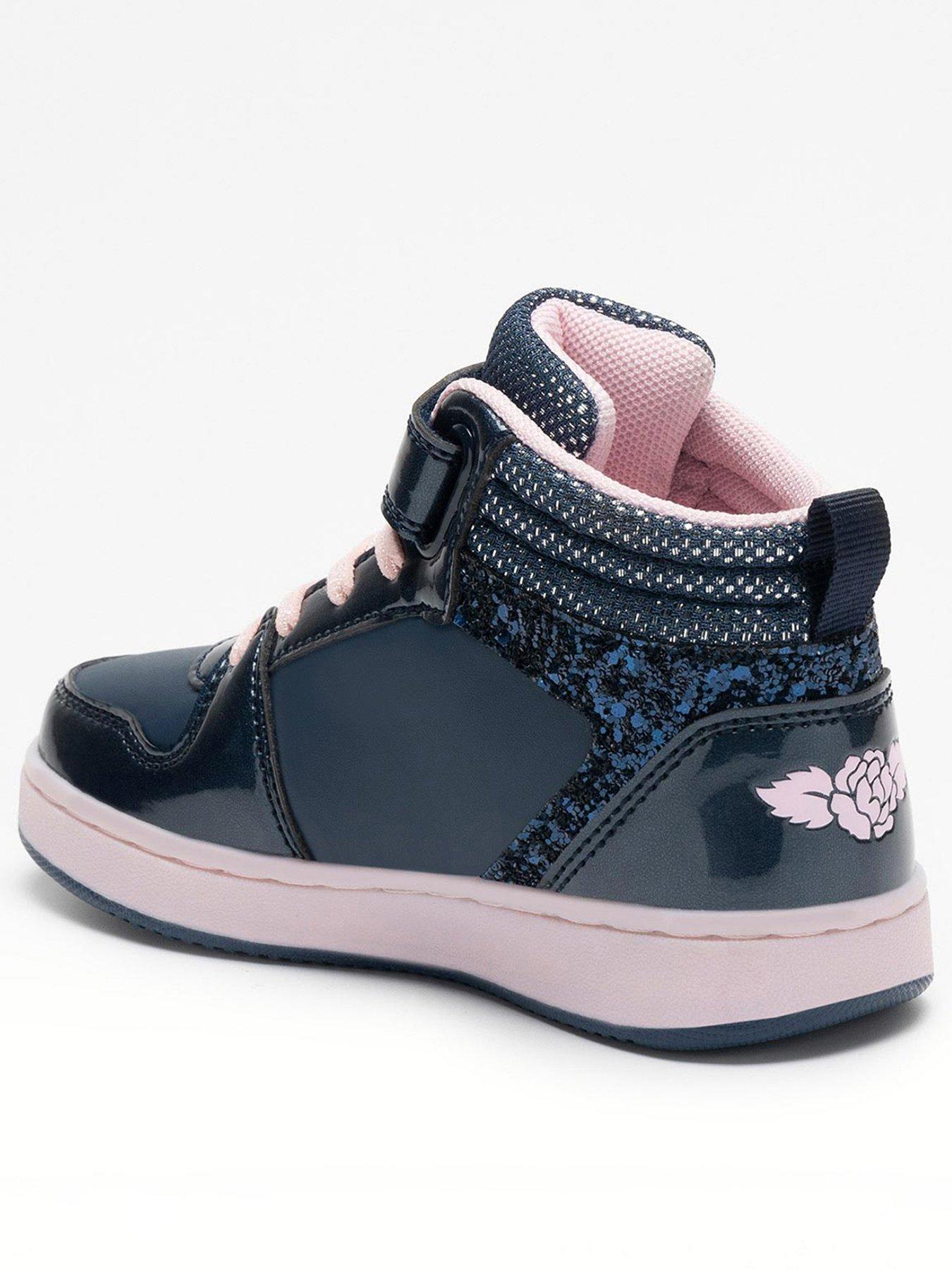  image of lelli-kelly-serena-sequin-heart-high-top-trainer-navy