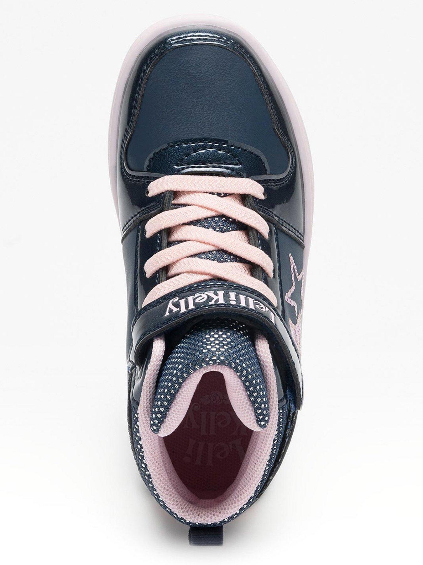  image of lelli-kelly-serena-sequin-heart-high-top-trainer-navy