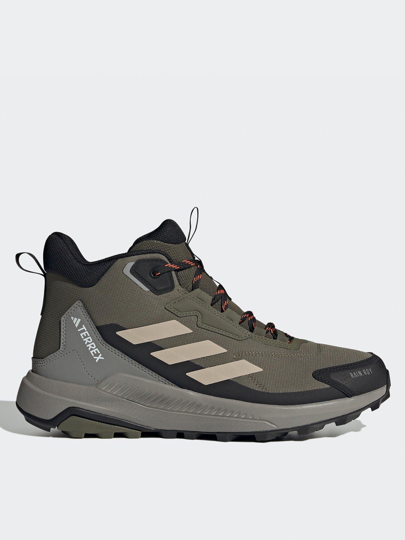 image of adidas-terrex-mens-anylander-rain-ready-waterproof-hiking-boots--khaki