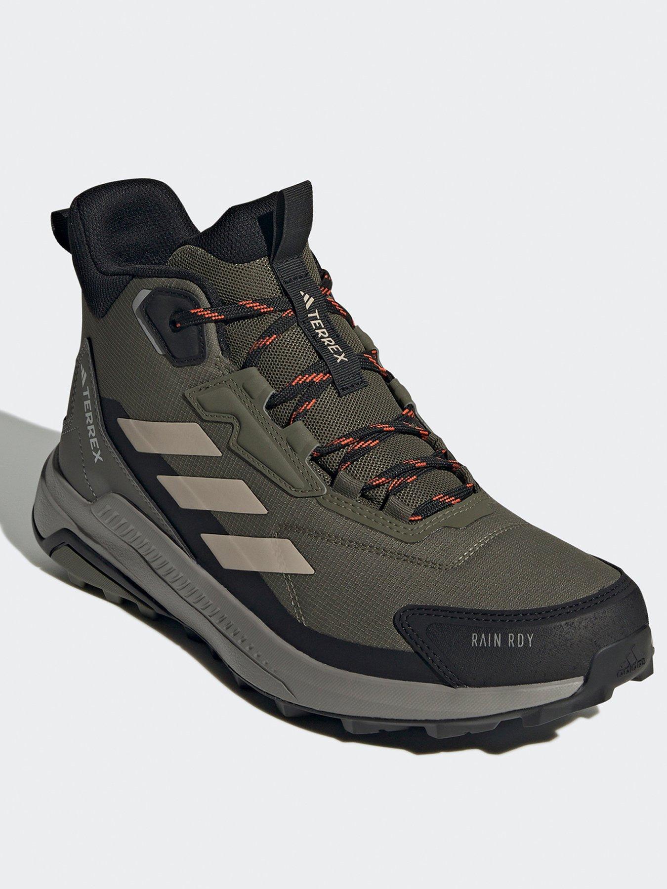  image of adidas-terrex-mens-anylander-rain-ready-waterproof-hiking-boots--khaki