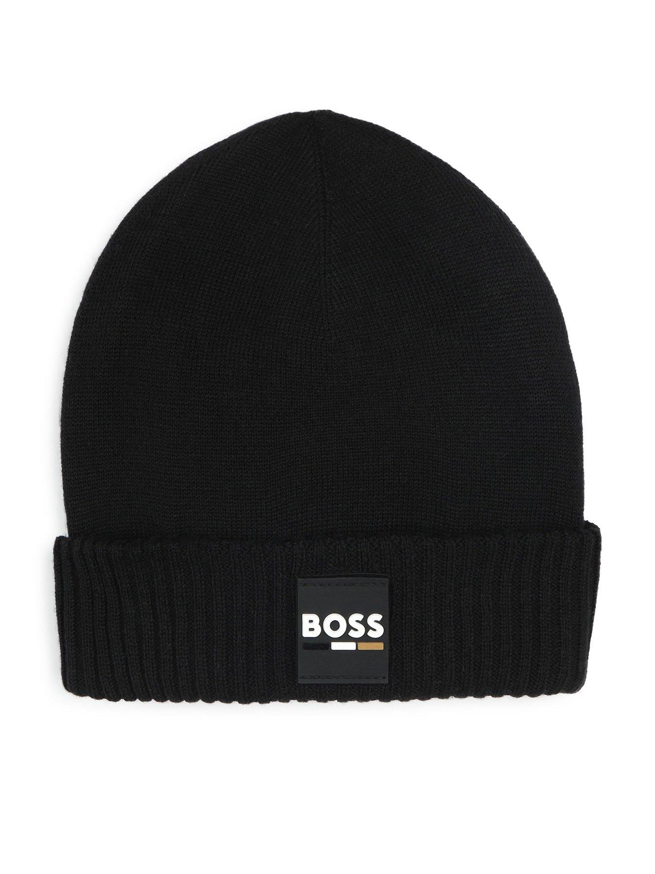  image of boss-boys-beanie-hat-black