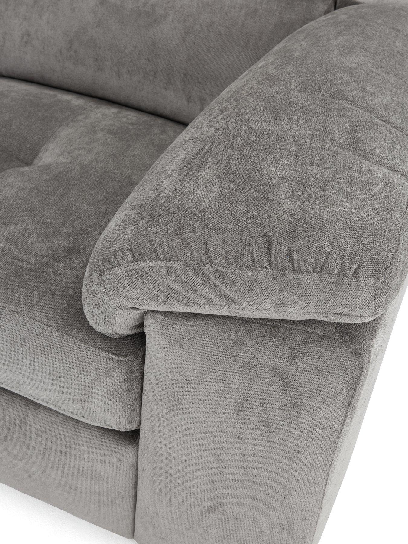 Image 5 of 7 of The Very Collection Brady 3 Seater Fabric Sofa - Grey/Walnut - FSC Certified