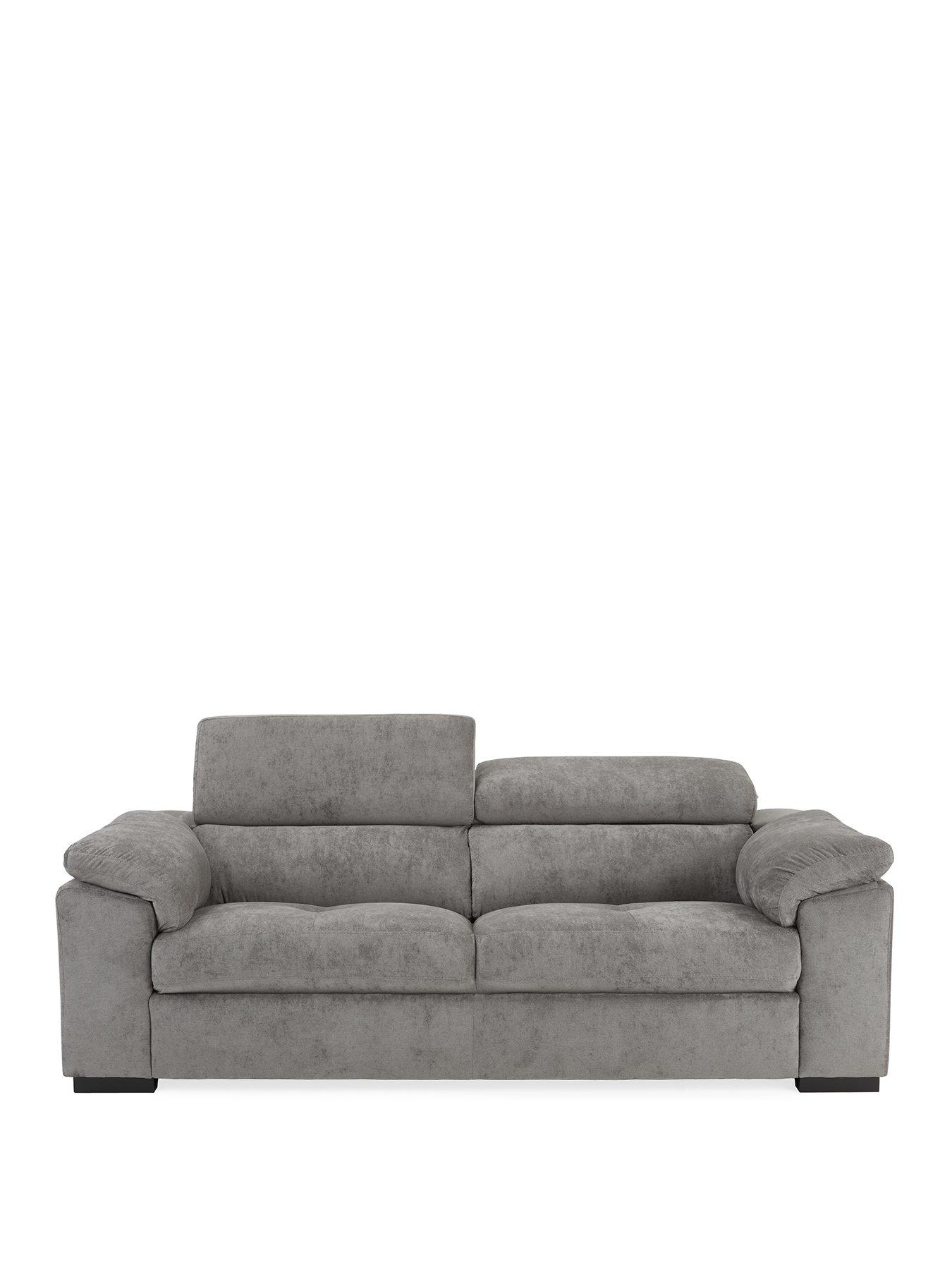 Image 2 of 7 of The Very Collection Brady 2 Seater Fabric Sofa - Grey/Walnut - FSC Certified