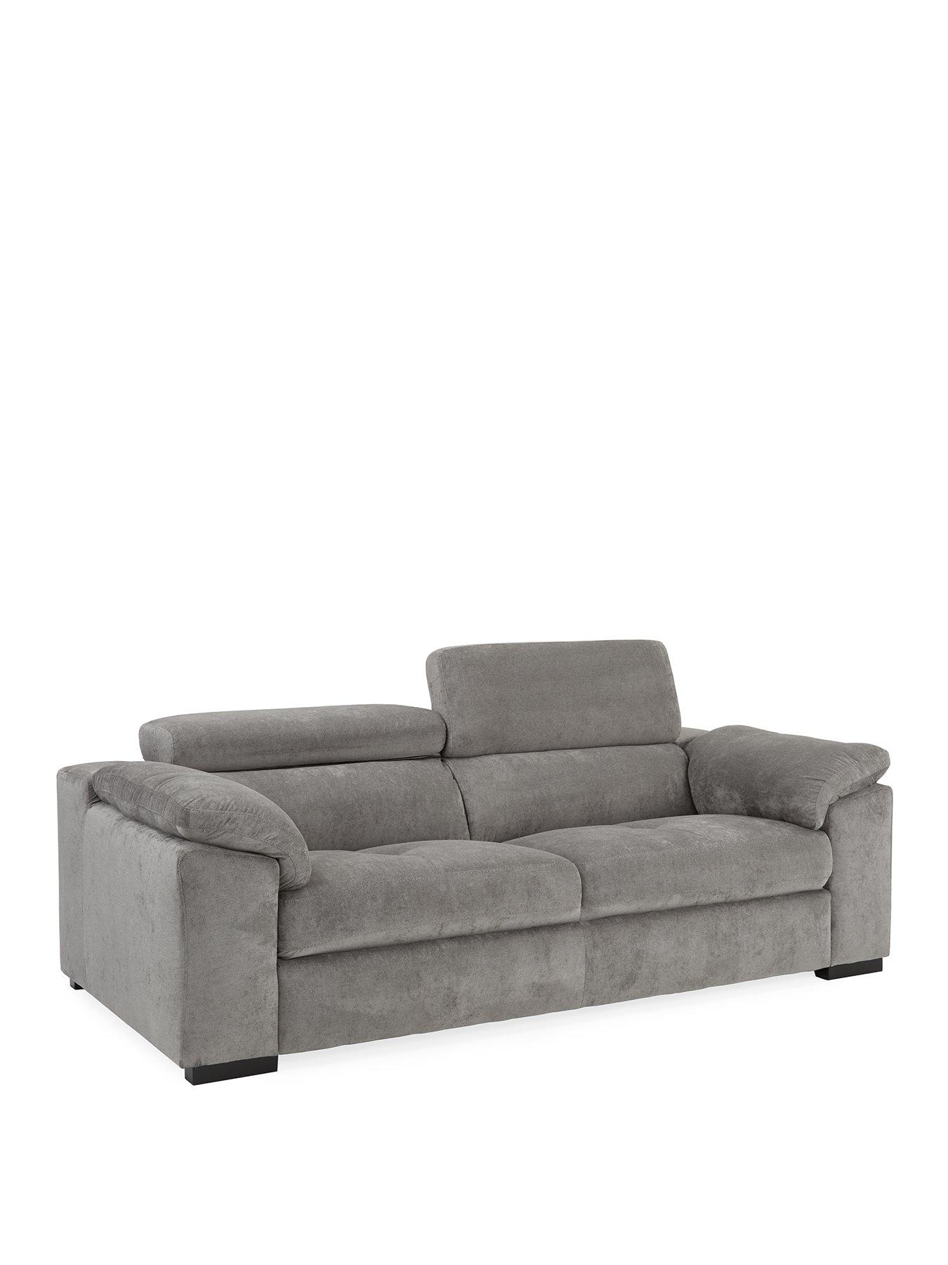 Image 3 of 7 of The Very Collection Brady 2 Seater Fabric Sofa - Grey/Walnut - FSC Certified
