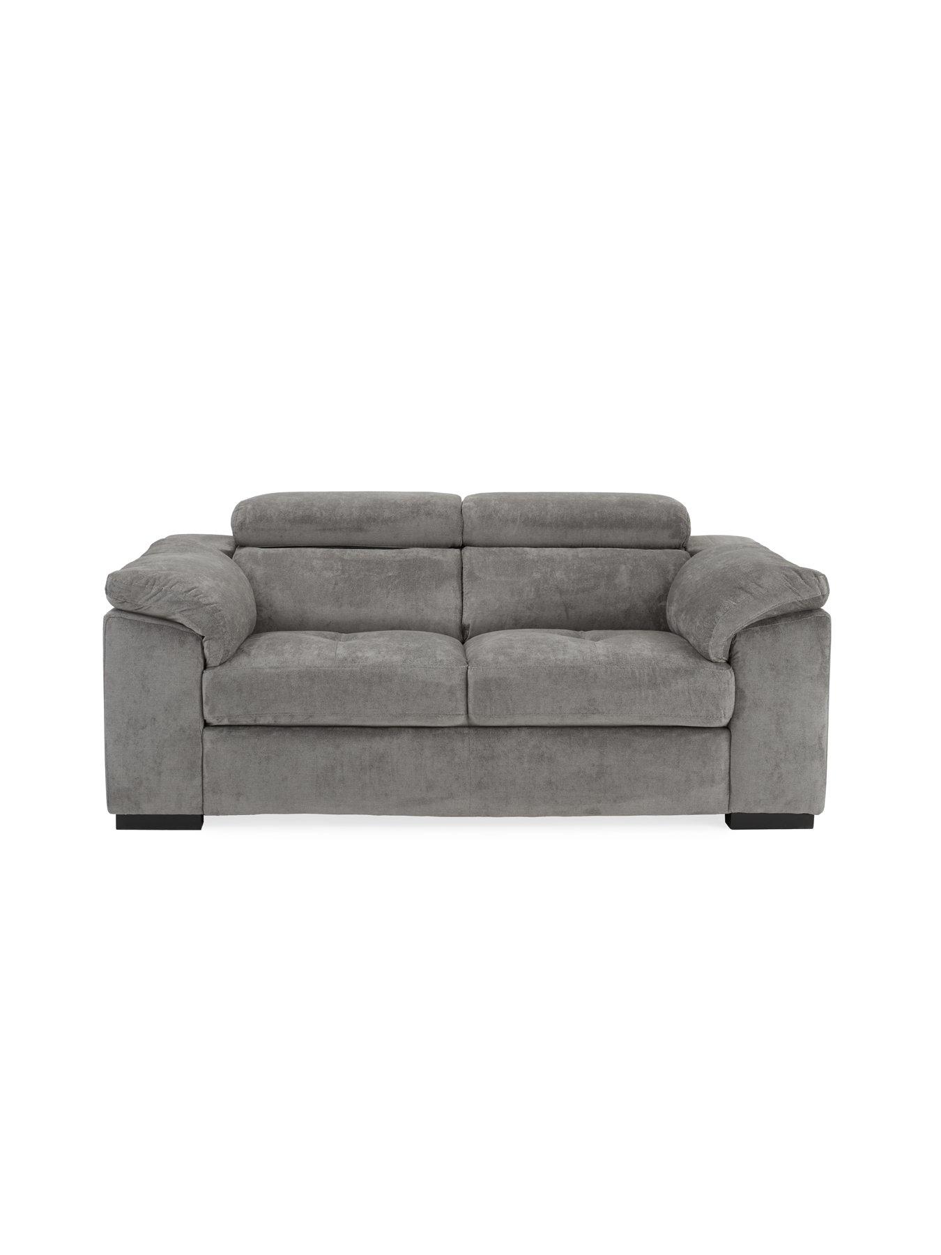 Image 4 of 7 of The Very Collection Brady 2 Seater Fabric Sofa - Grey/Walnut - FSC Certified