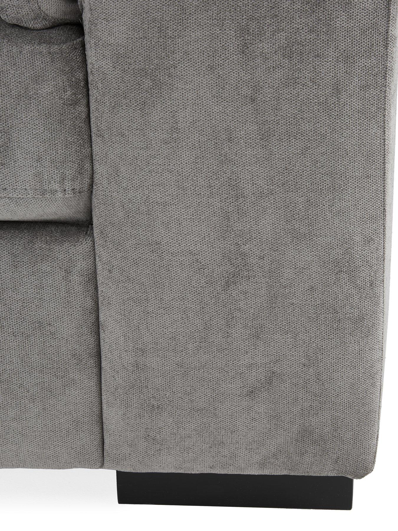 Image 5 of 7 of The Very Collection Brady 2 Seater Fabric Sofa - Grey/Walnut - FSC Certified