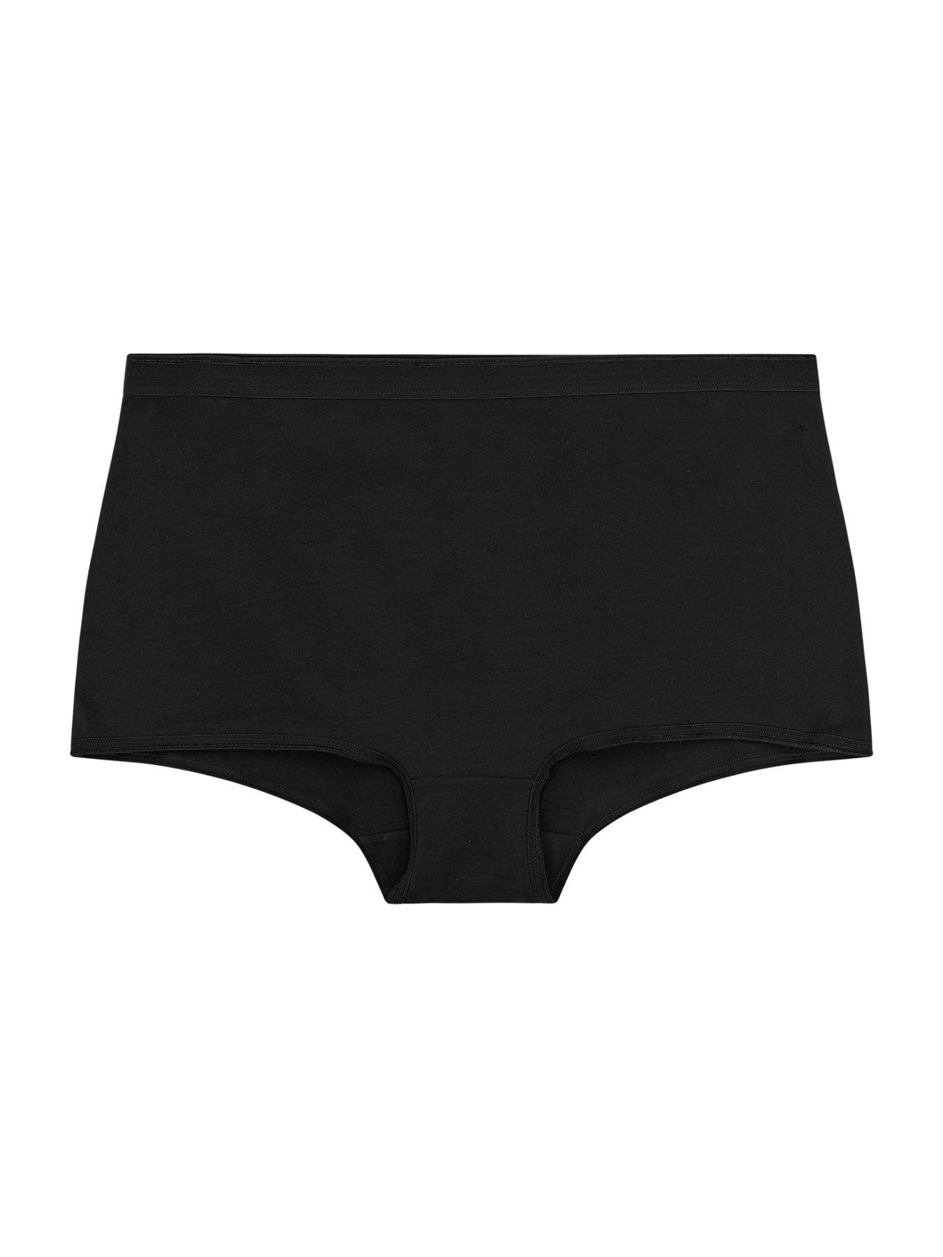 Image 4 of 4 of Yours Curve 5 Pack Briefs With Stretch - Black