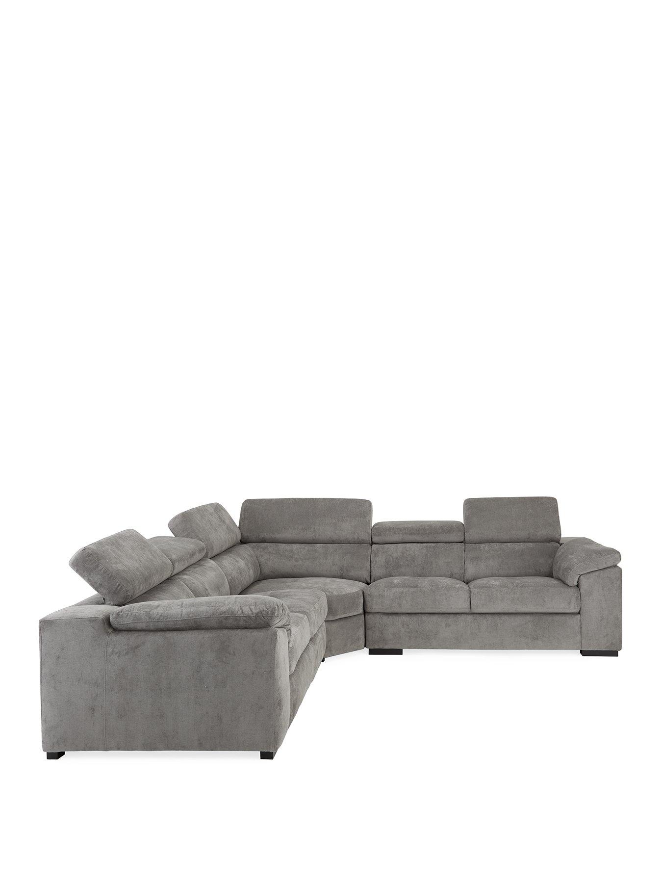 Image 3 of 7 of Very Home Brady Fabric Corner Group Sofa - Grey/Walnut - FSC Certified