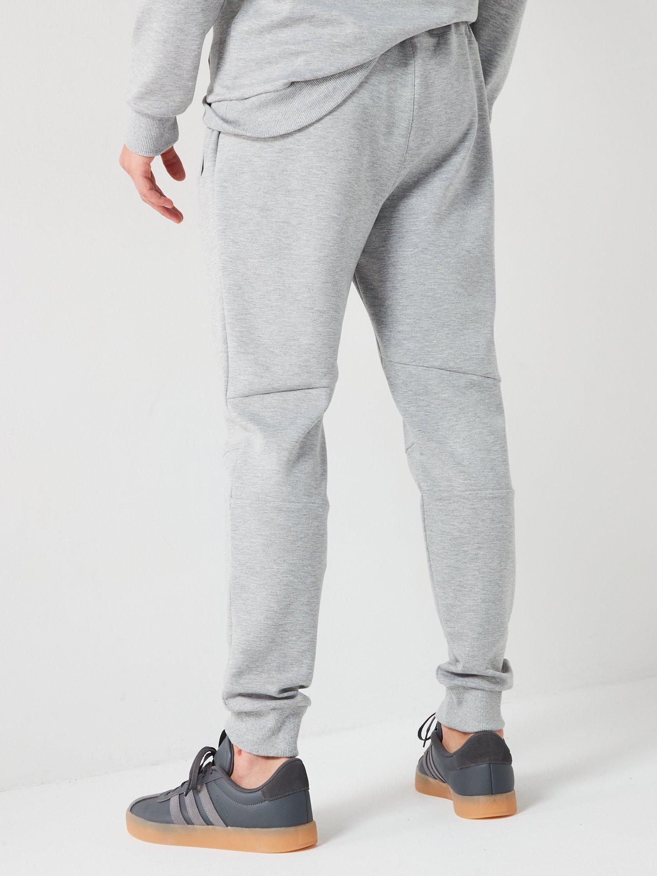  image of aytee7-x-very-technical-interlock-joggers-marl-grey