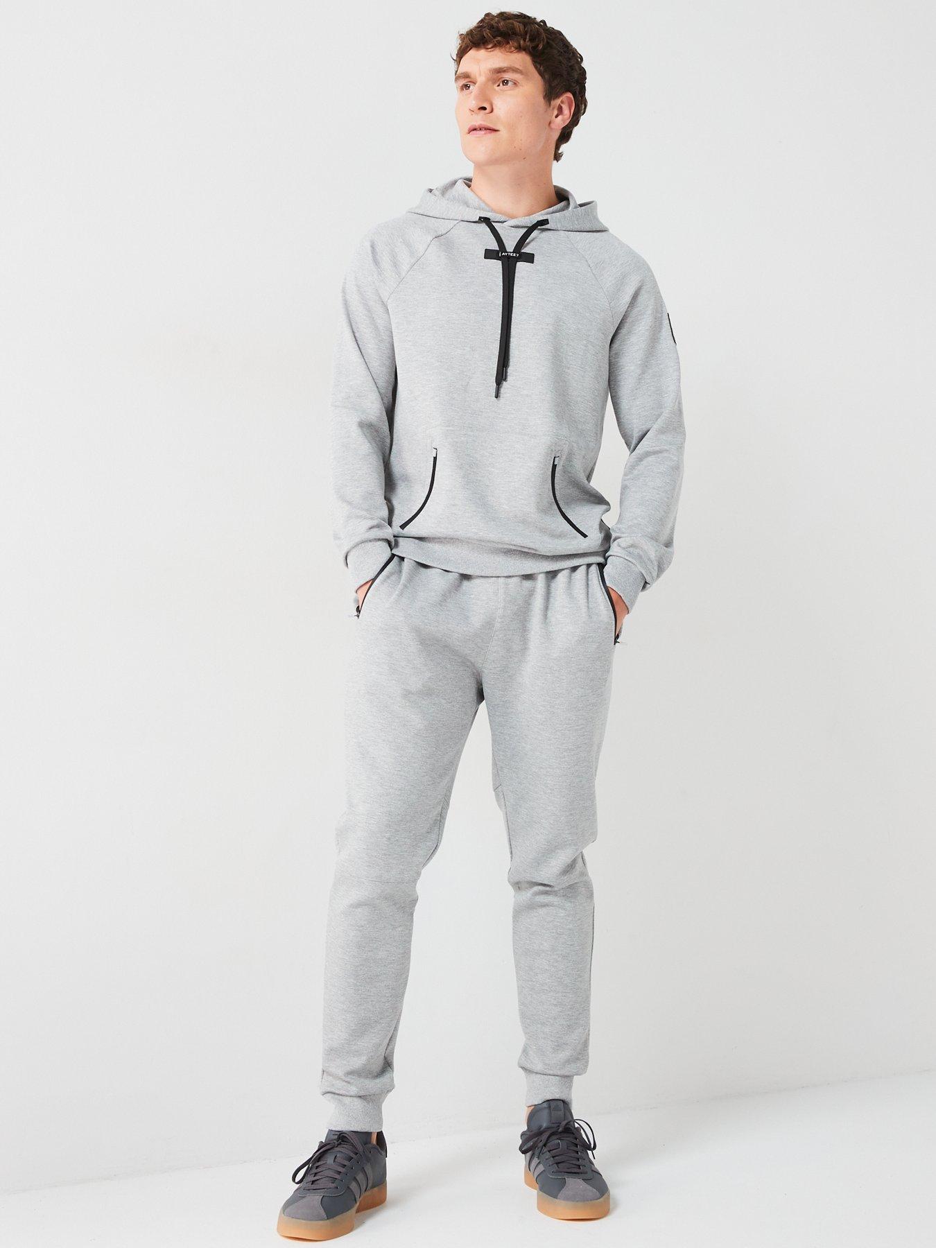  image of aytee7-x-very-technical-interlock-joggers-marl-grey
