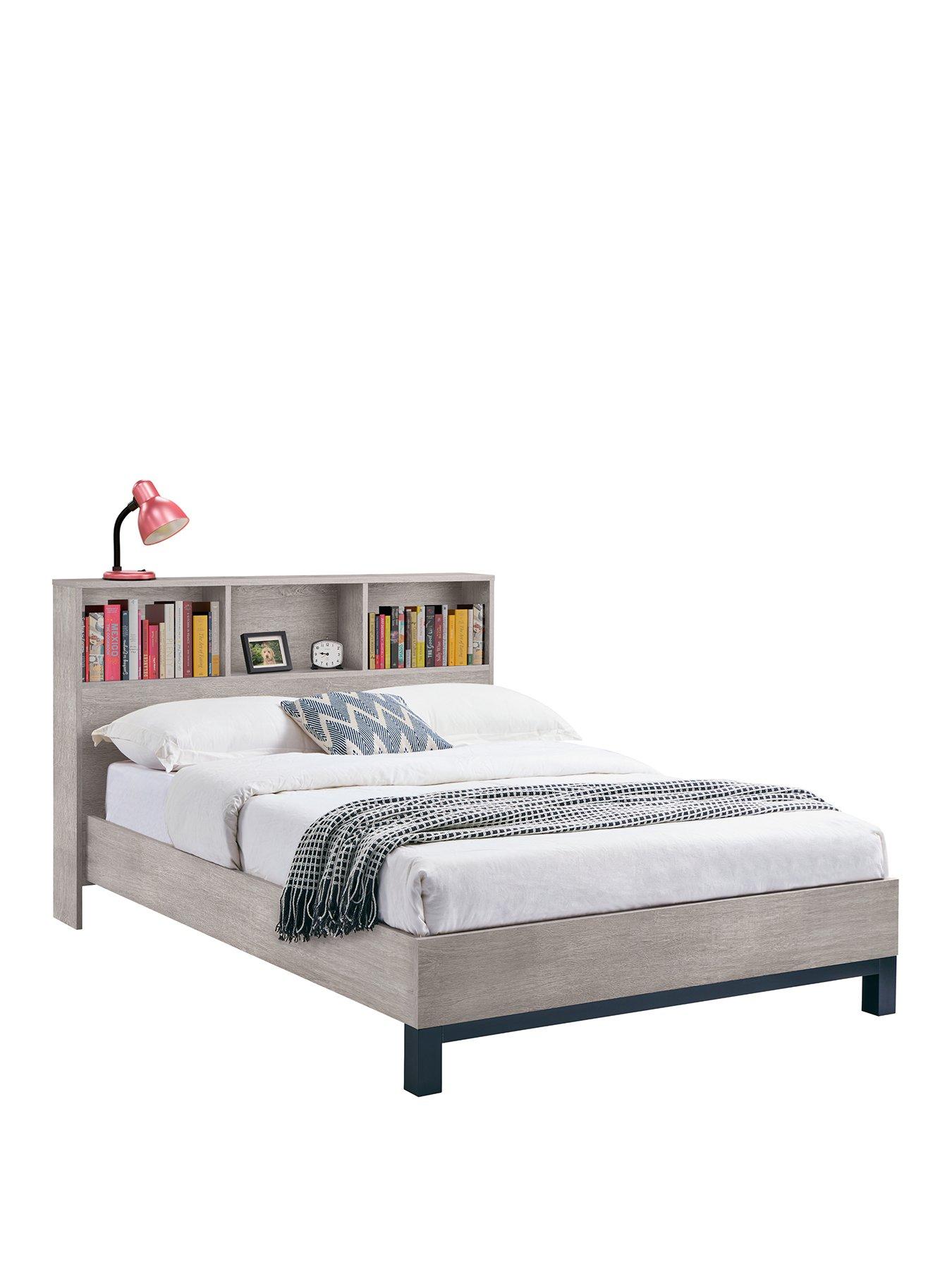  image of julian-bowen-bali-bookcase-headboard-bed-135cm