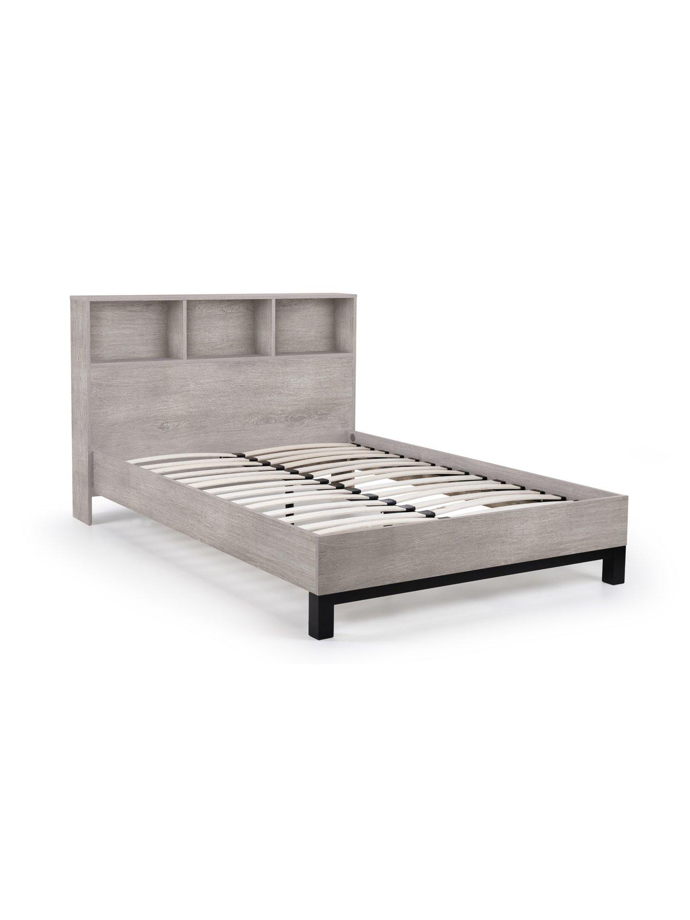  image of julian-bowen-bali-bookcase-headboard-bed-135cm