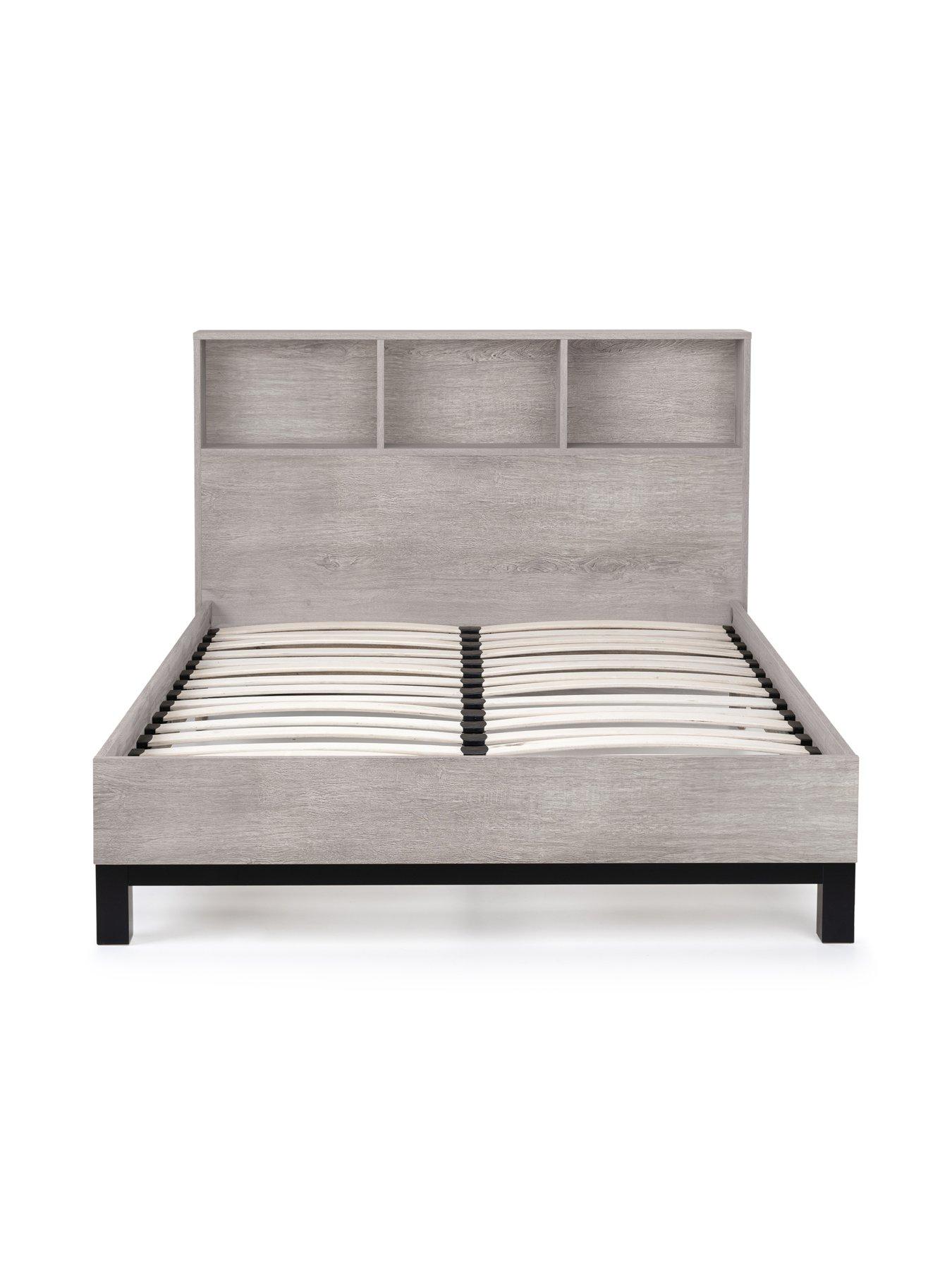  image of julian-bowen-bali-bookcase-headboard-bed-135cm