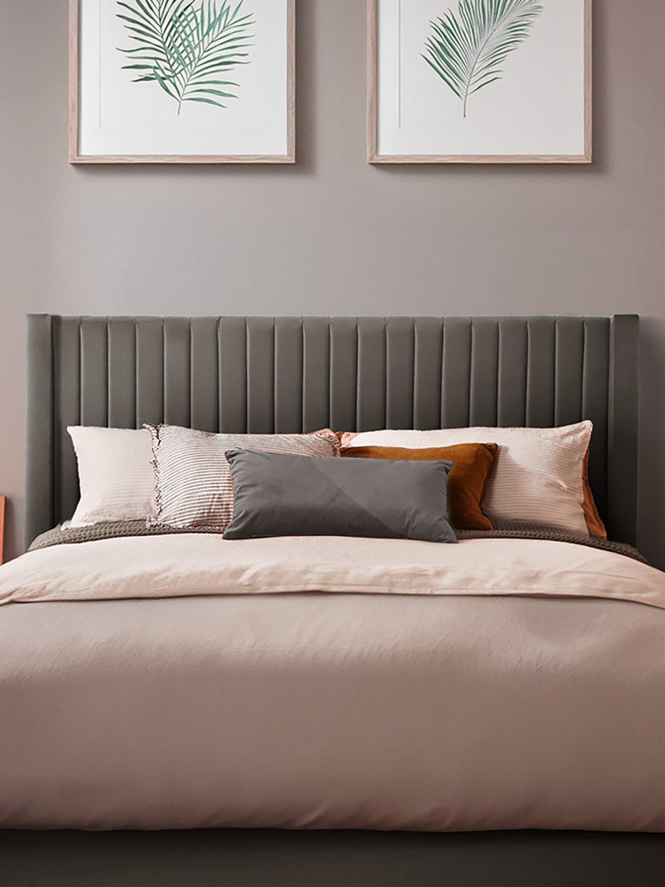 undefined Velvet Slumber Headboard - Charcoal
