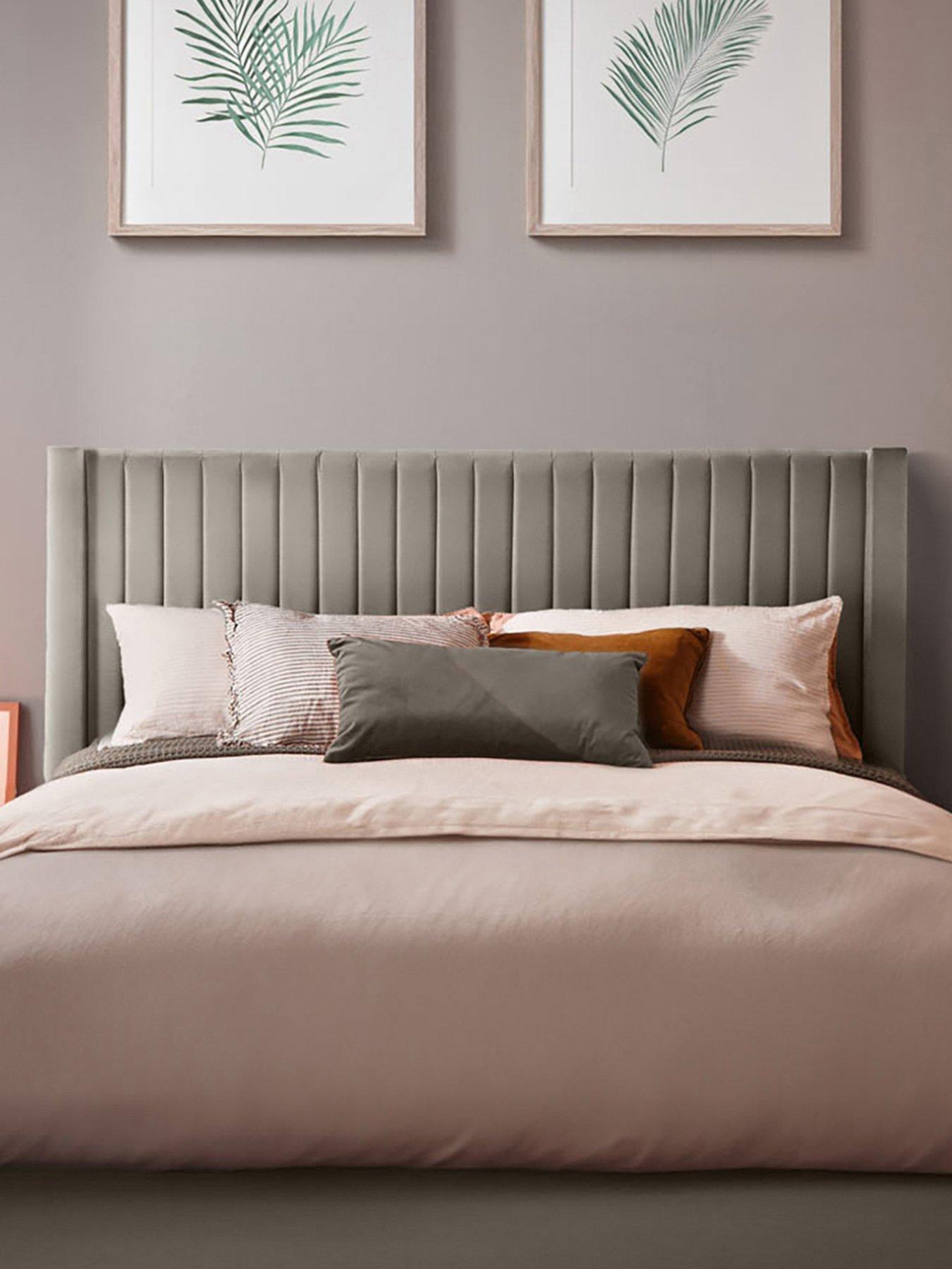  image of silentnight-slumber-headboard-velvetnbsp--silver
