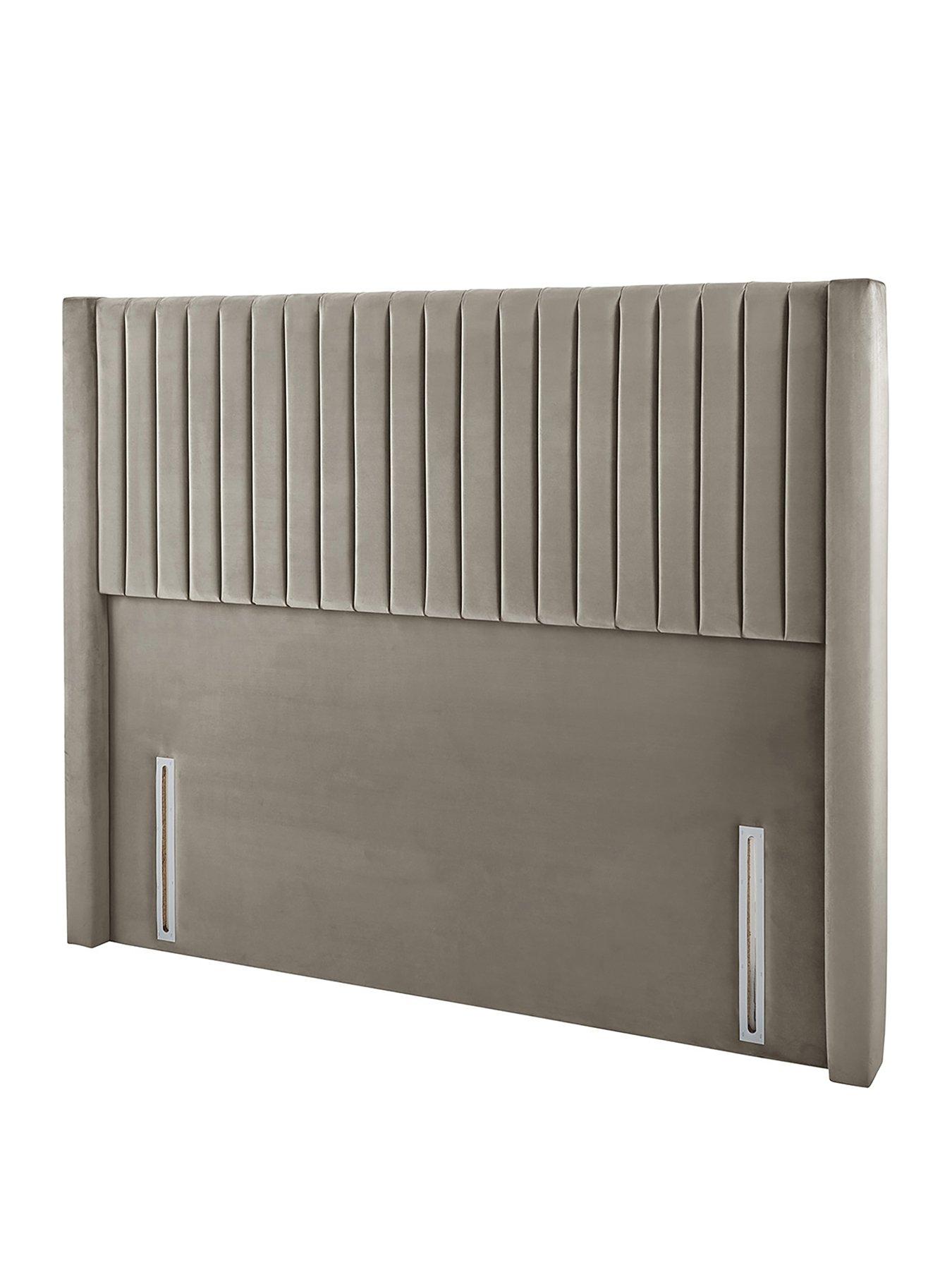  image of silentnight-slumber-headboard-velvetnbsp--silver